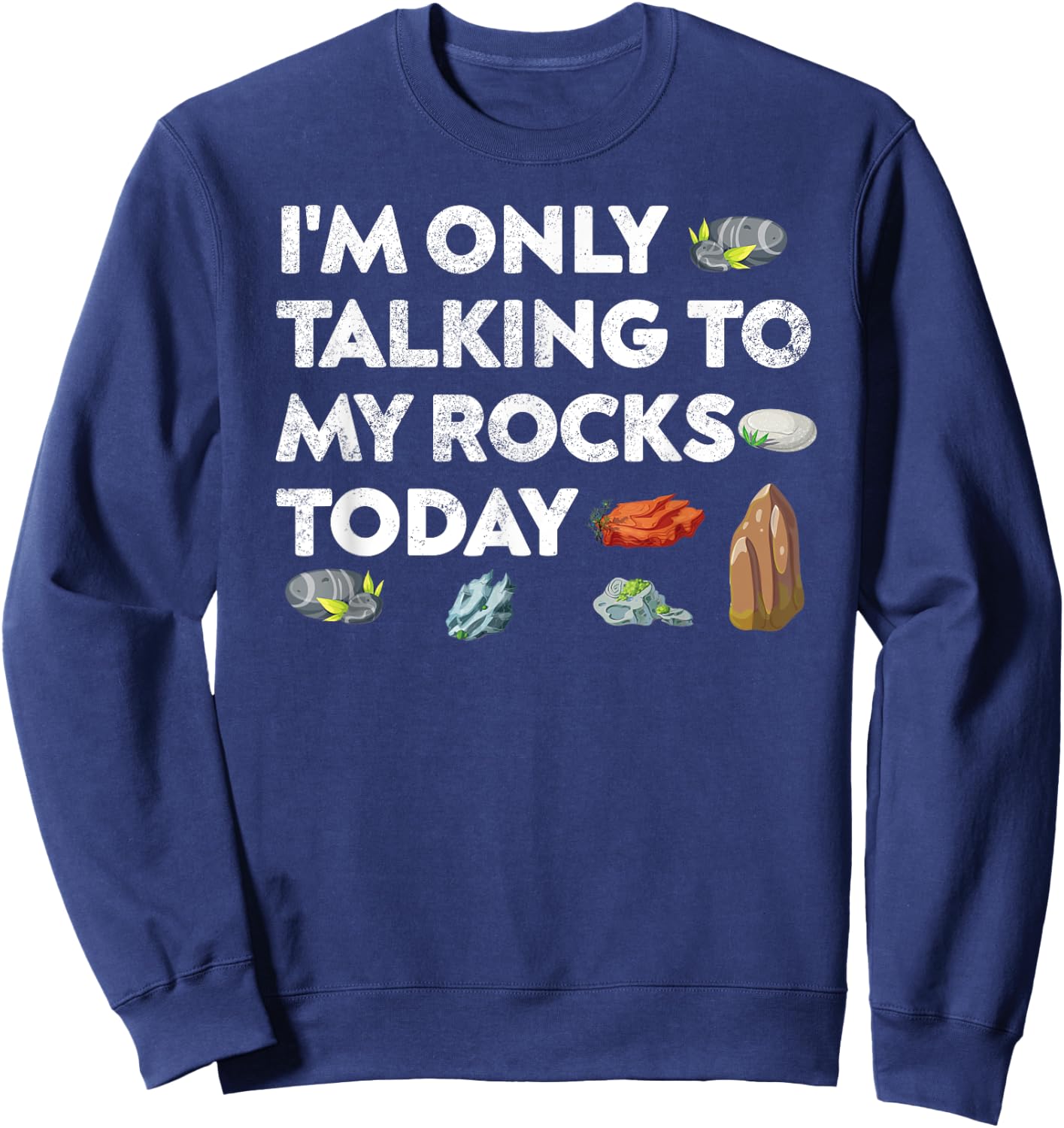 I'm Only Talking To My Rocks Today Geologist Geology Fans Sweatshirt - Sweatshirt | Navy