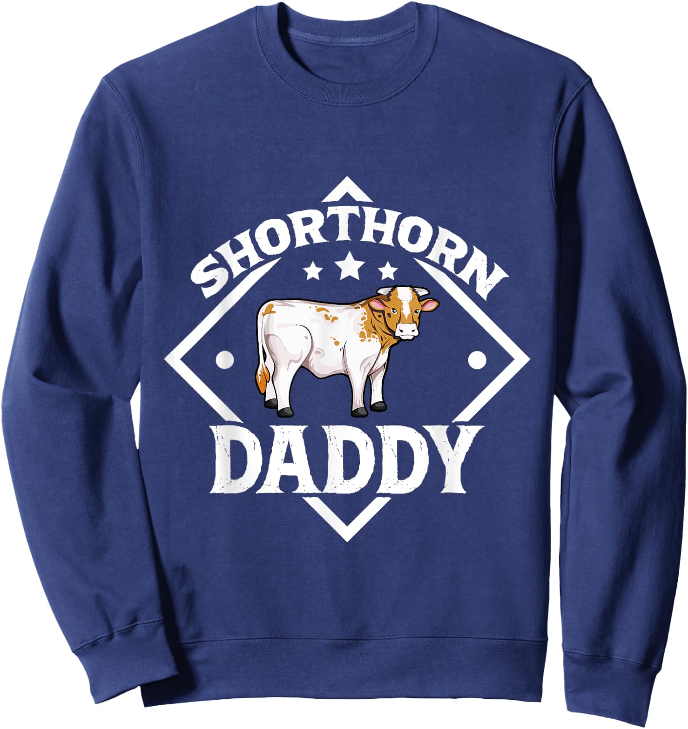 Shorthorn Daddy - Shorthorn cattle Sweatshirt - Sweatshirt | Navy