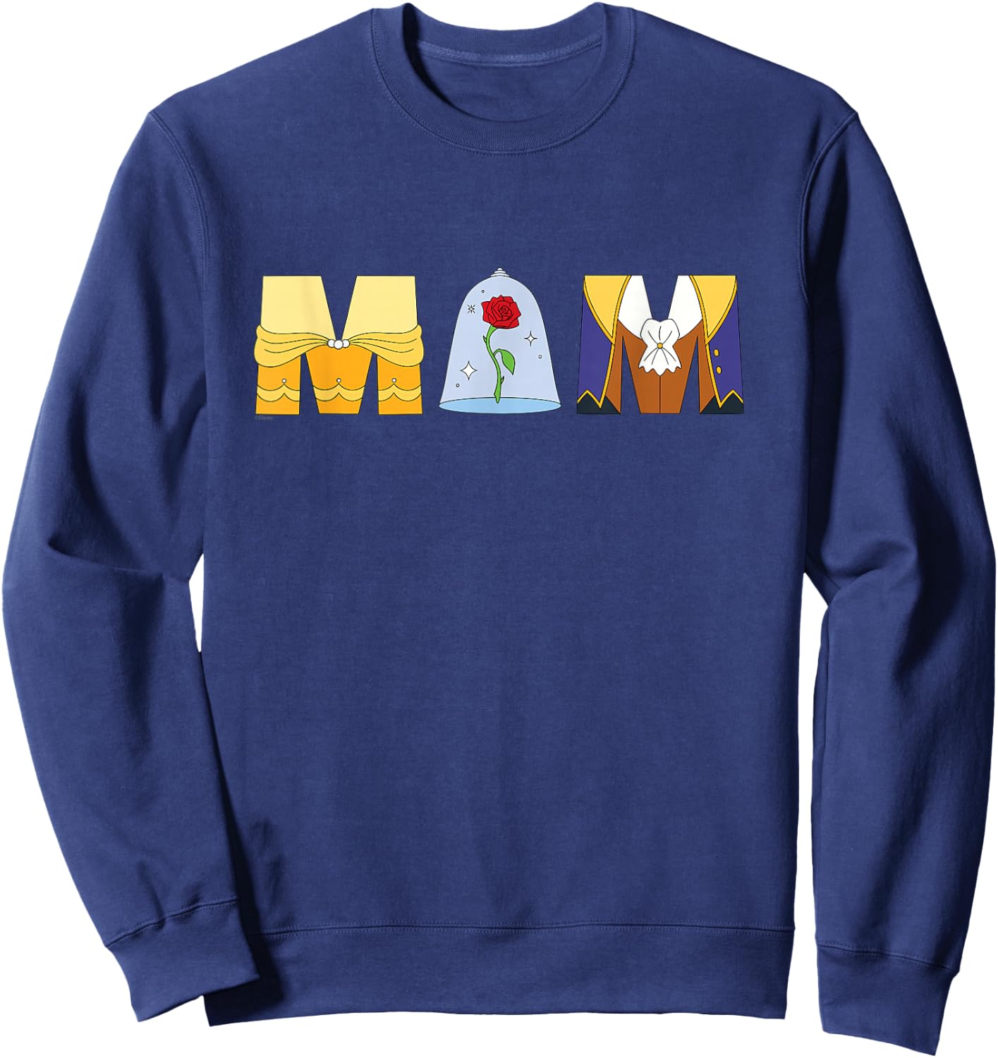 Disney Beauty and the Beast Belle Mother’s Day Birthday Mom Sweatshirt - Sweatshirt | Navy
