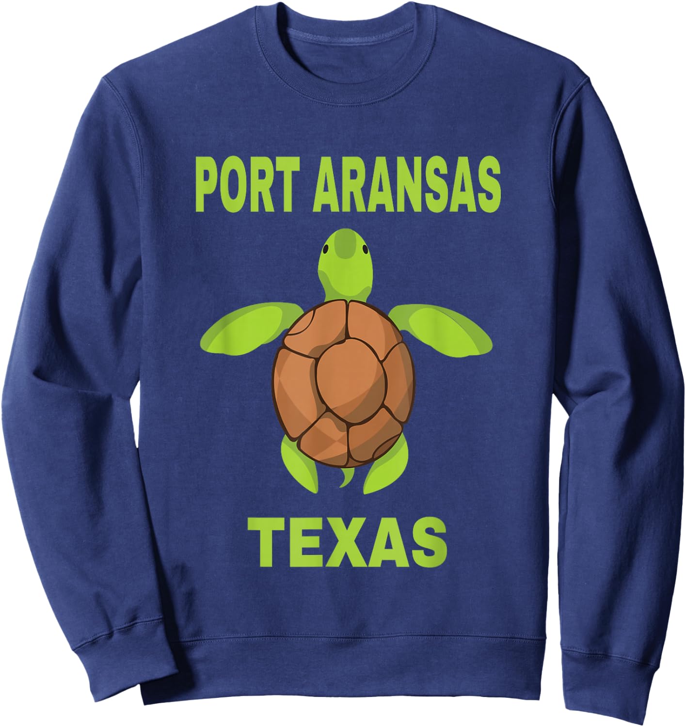 Port Aransas Family Vacation Texas Sea Turtle Sweatshirt - Sweatshirt | Navy