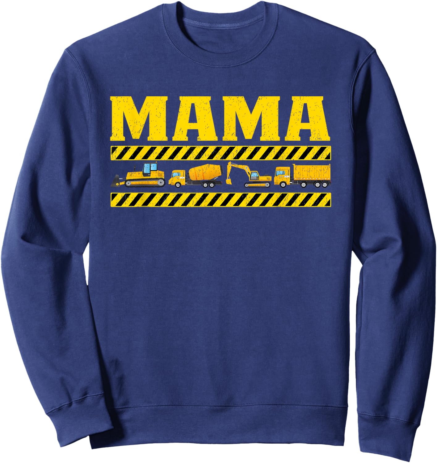 Mama Birthday Construction Party Matching Sweatshirt - Sweatshirt | Navy
