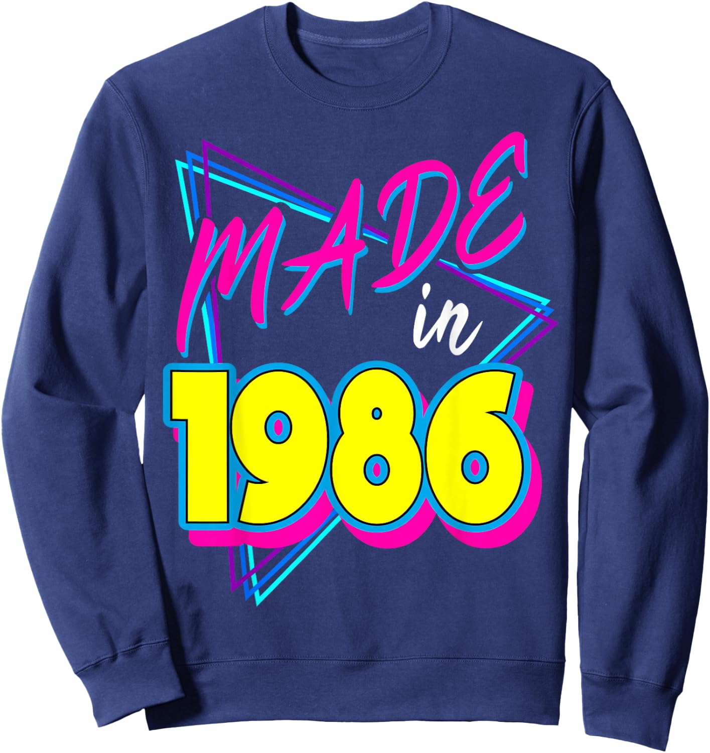 Made in 1986 35th Birthday Retro 35 Years Old 80s Vintage Sweatshirt - Sweatshirt | Navy