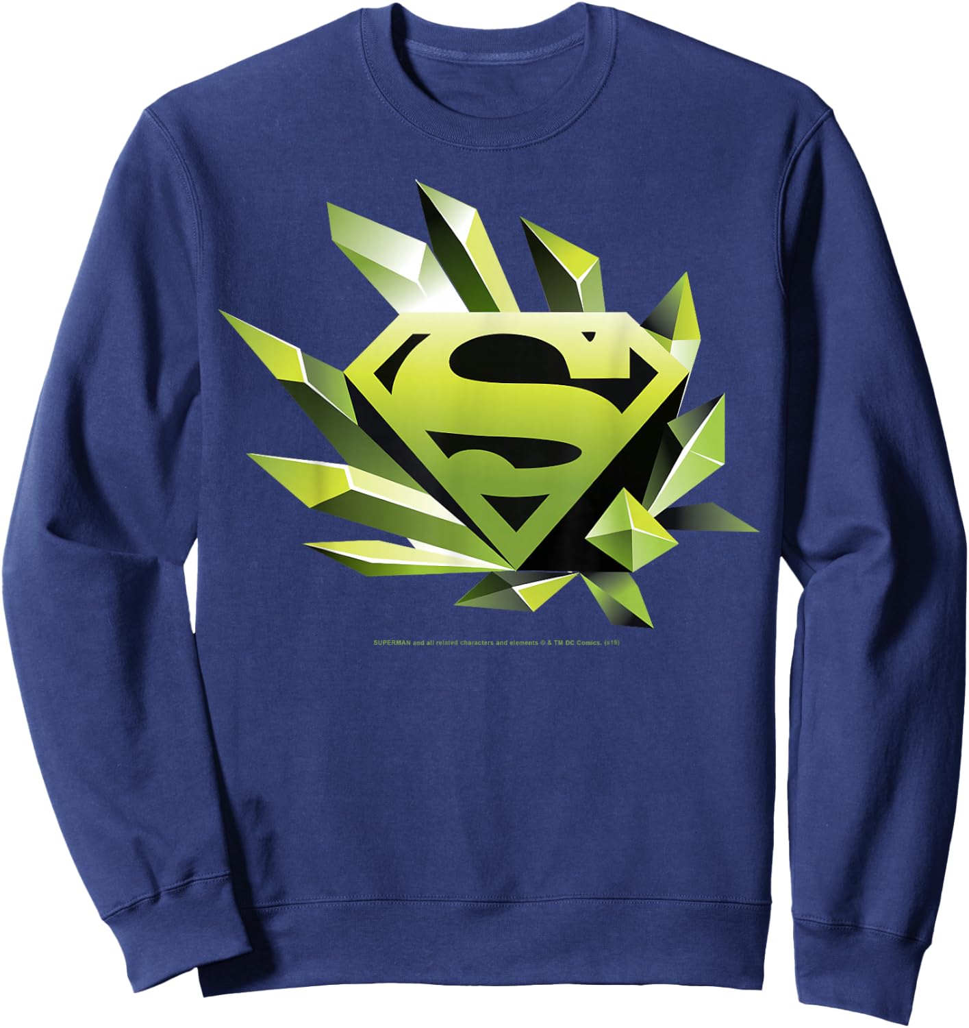 DC Comics Superman Kryptonite Chest Logo Sweatshirt - Sweatshirt | Navy
