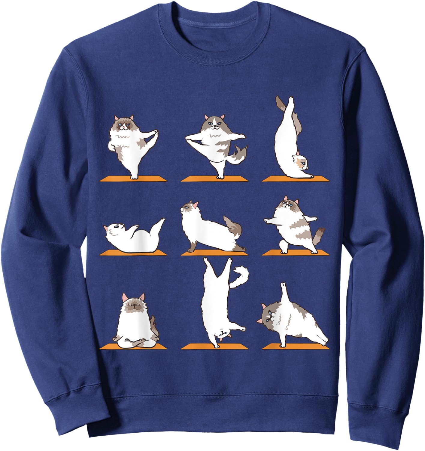 Ragdoll Cat Yoga Sweatshirt - Sweatshirt | Navy
