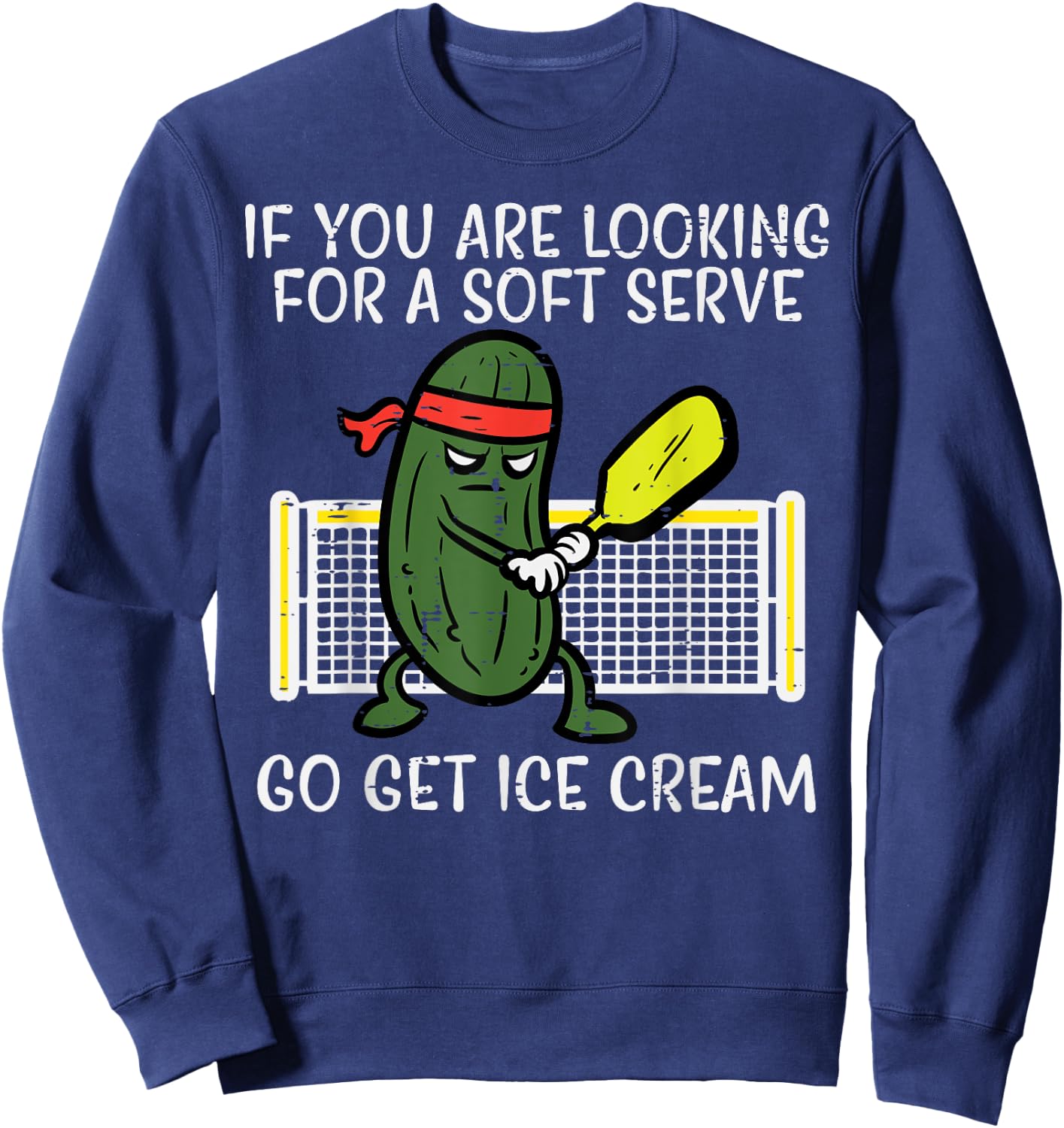 Pickleball Looking For Soft Serve Ice Cream Men Women Kids Sweatshirt - Sweatshirt | Navy