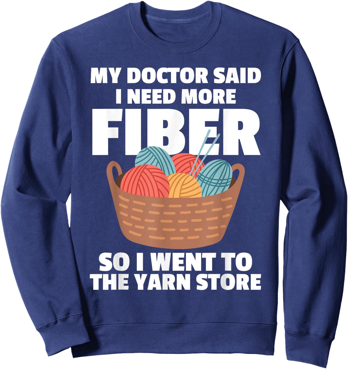 Funny Crocheting Mom Knitting Yarn Crochet Lovers Sweatshirt - Sweatshirt | Navy