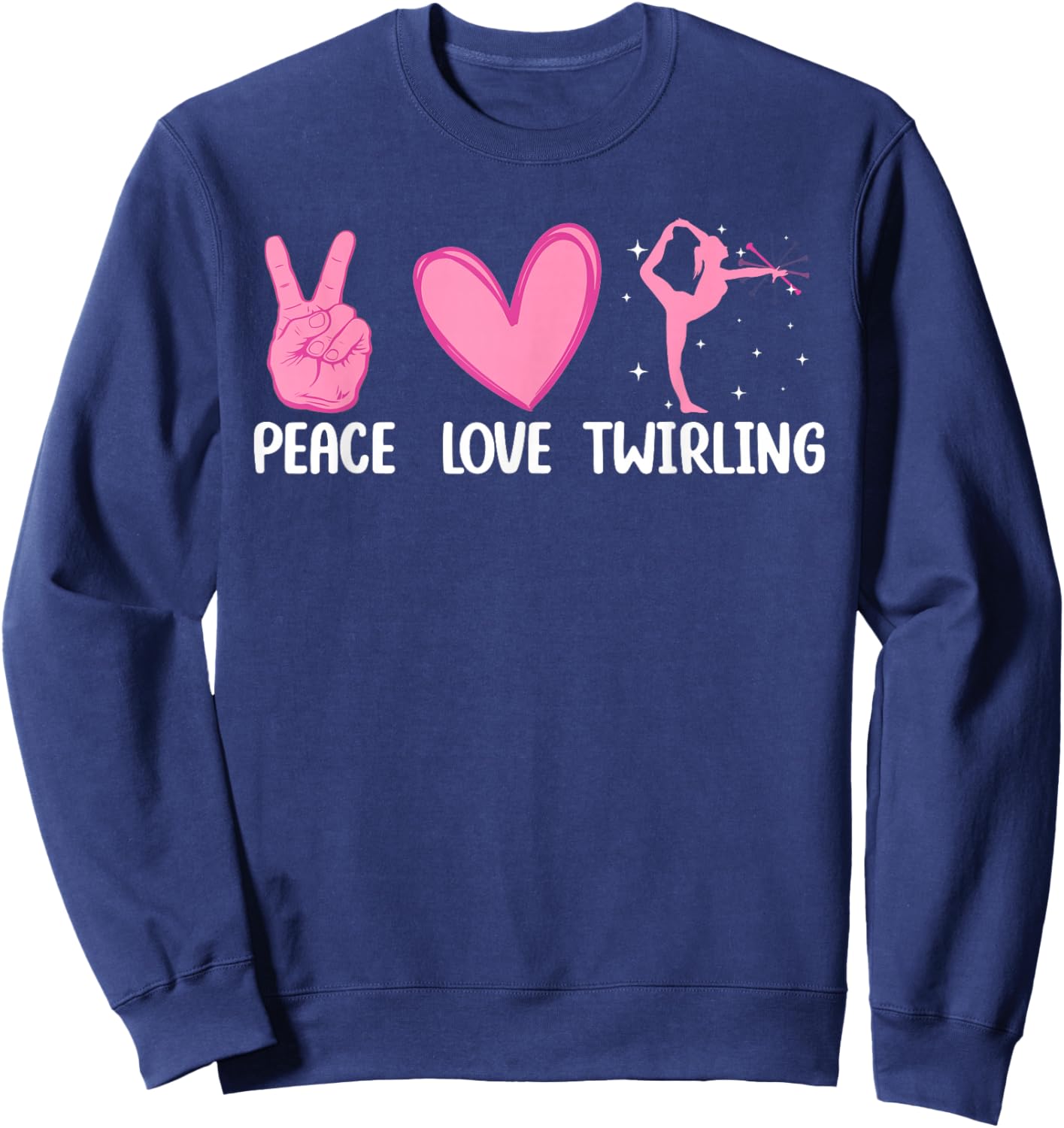 Funny Baton Twirling Design For Girls Women Baton Twirlers Sweatshirt - Sweatshirt | Navy