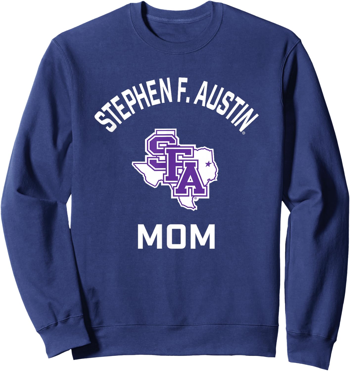 Stephen F. Austin State Lumberjacks Arched Mom Sweatshirt - Sweatshirt | Navy