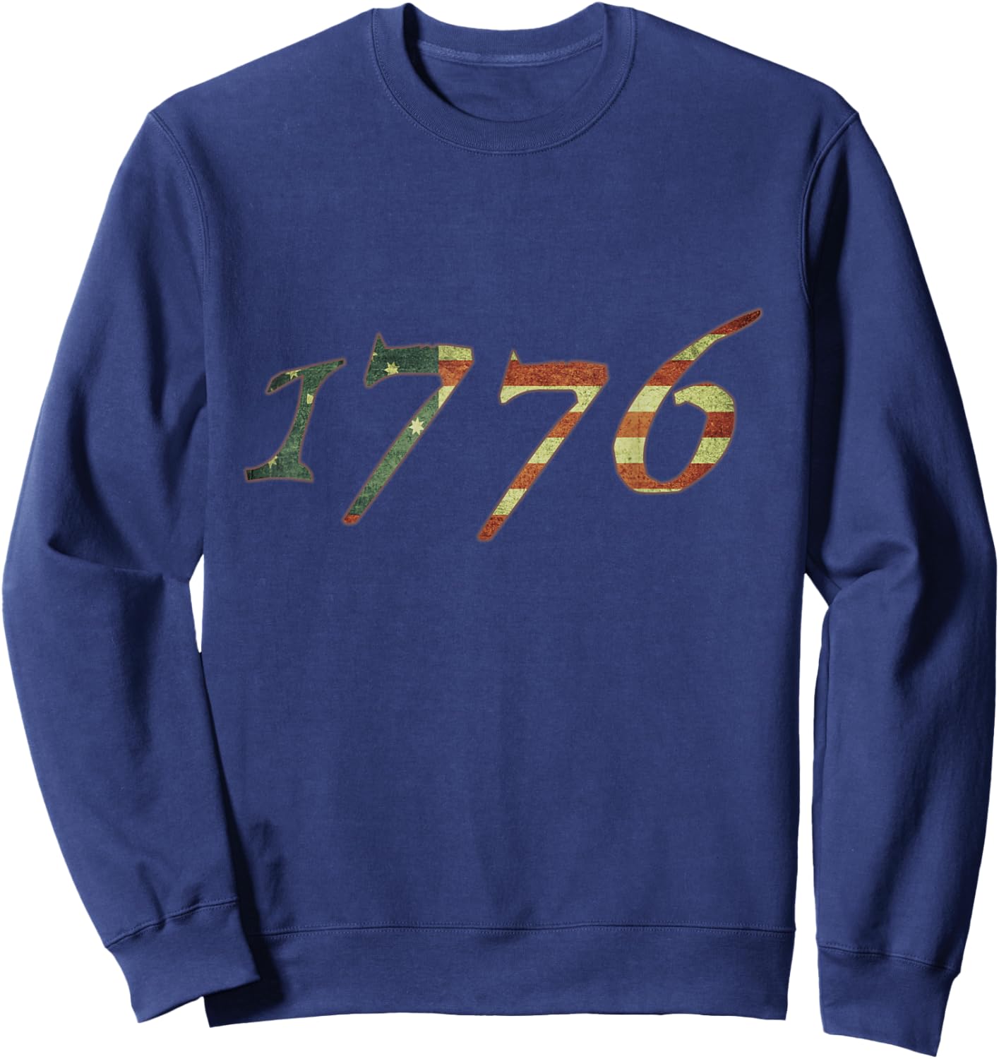 1776 Declaration of Independence US Flag Sweatshirt - Sweatshirt | Navy