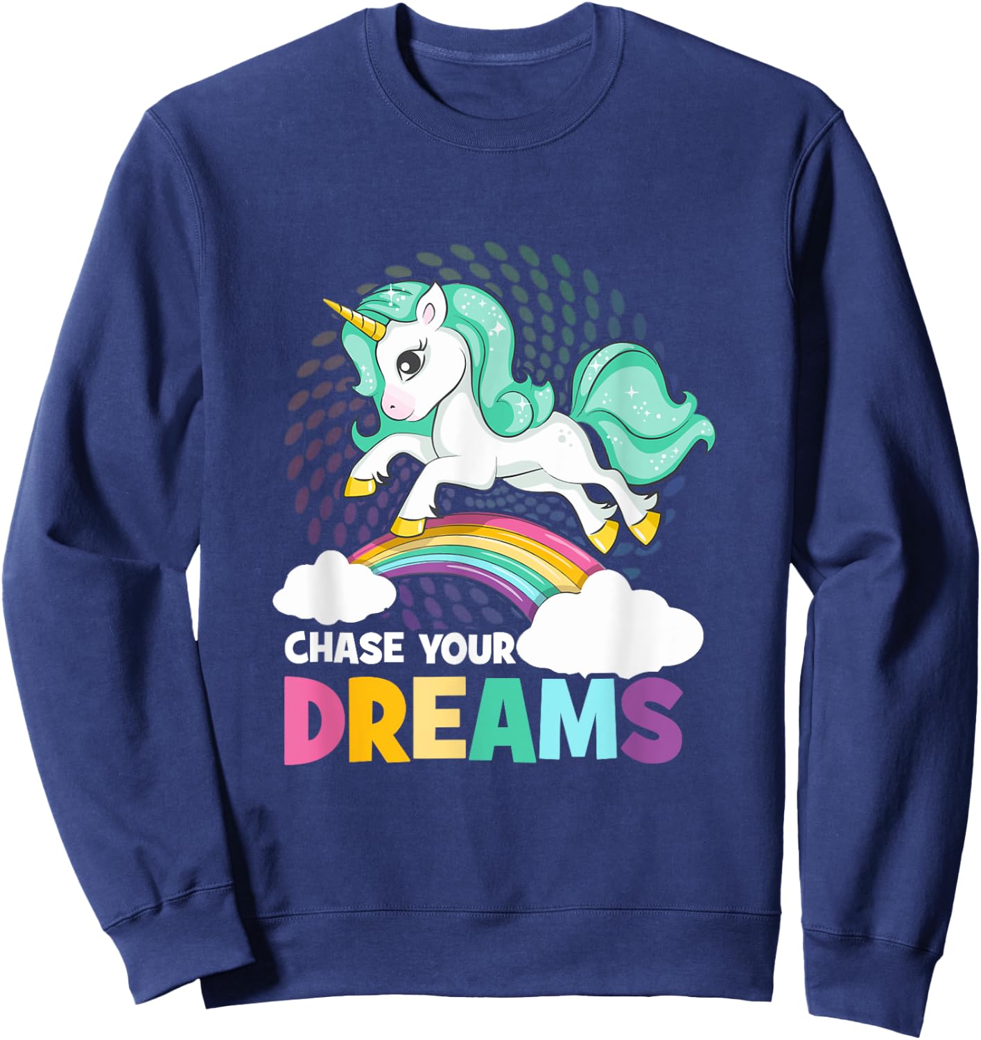 Chase Your Dreams Unicorn Sweatshirt - Sweatshirt | Navy