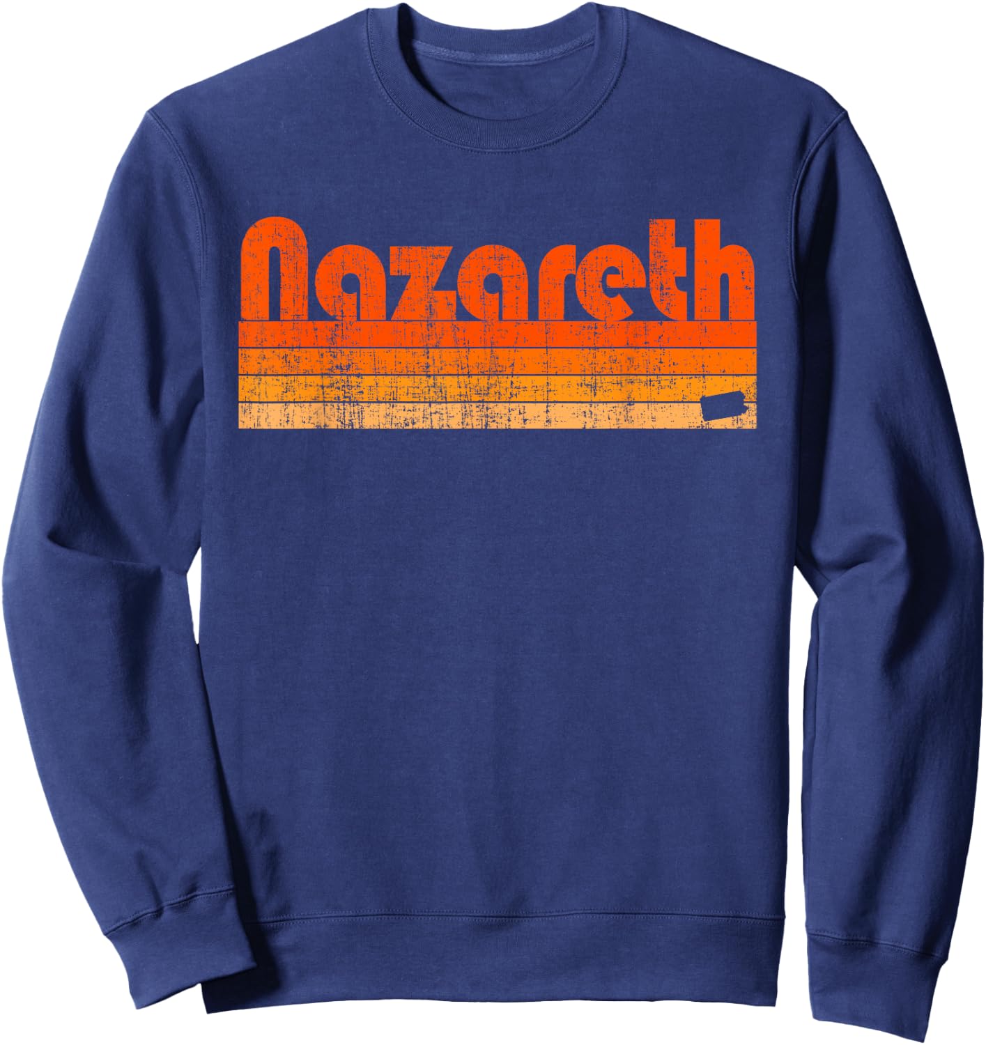 Nazareth, Pennsylvania Retro 80s Style Sweatshirt - Sweatshirt | Navy