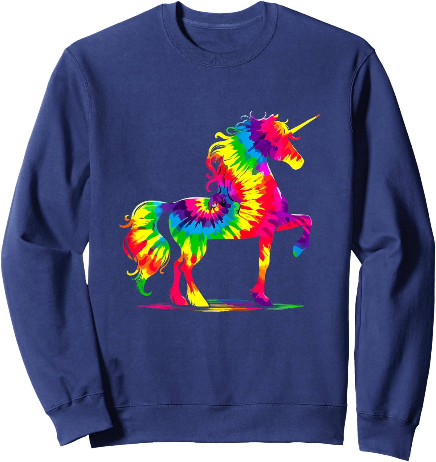 Unicorn Tie-Dye Horse Sweatshirt - Sweatshirt | Navy