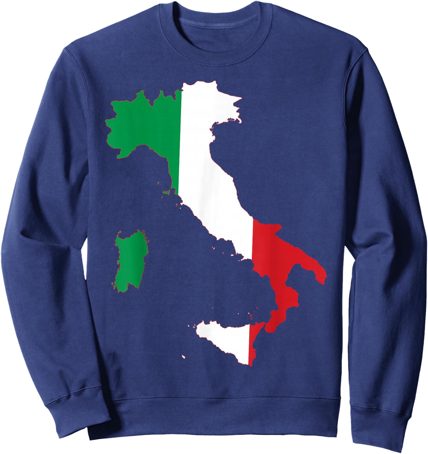Italy Flag Heart Heartbeat for Italy Men Women Kids Sweatshirt - Sweatshirt | Navy