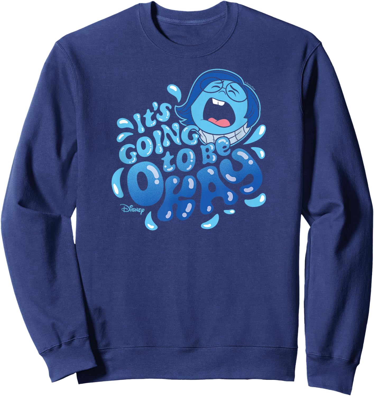 Inside Out 2 - Sadness Emotion Character Going to Be Okay Sweatshirt - Sweatshirt | Navy