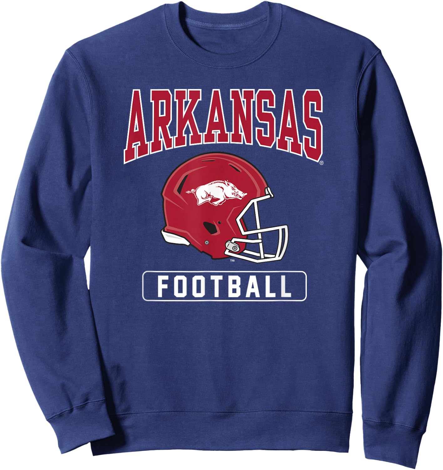 University of Arkansas Razorbacks Football Helmet Sweatshirt - Sweatshirt | Navy