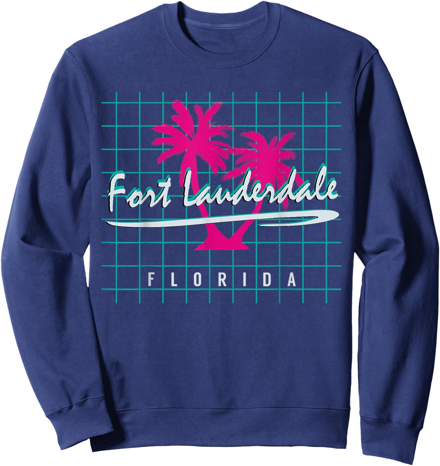 Fort Lauderdale Florida T Shirt Souvenirs Vintage Pattern Sweatshirt - Sweatshirt | Navy