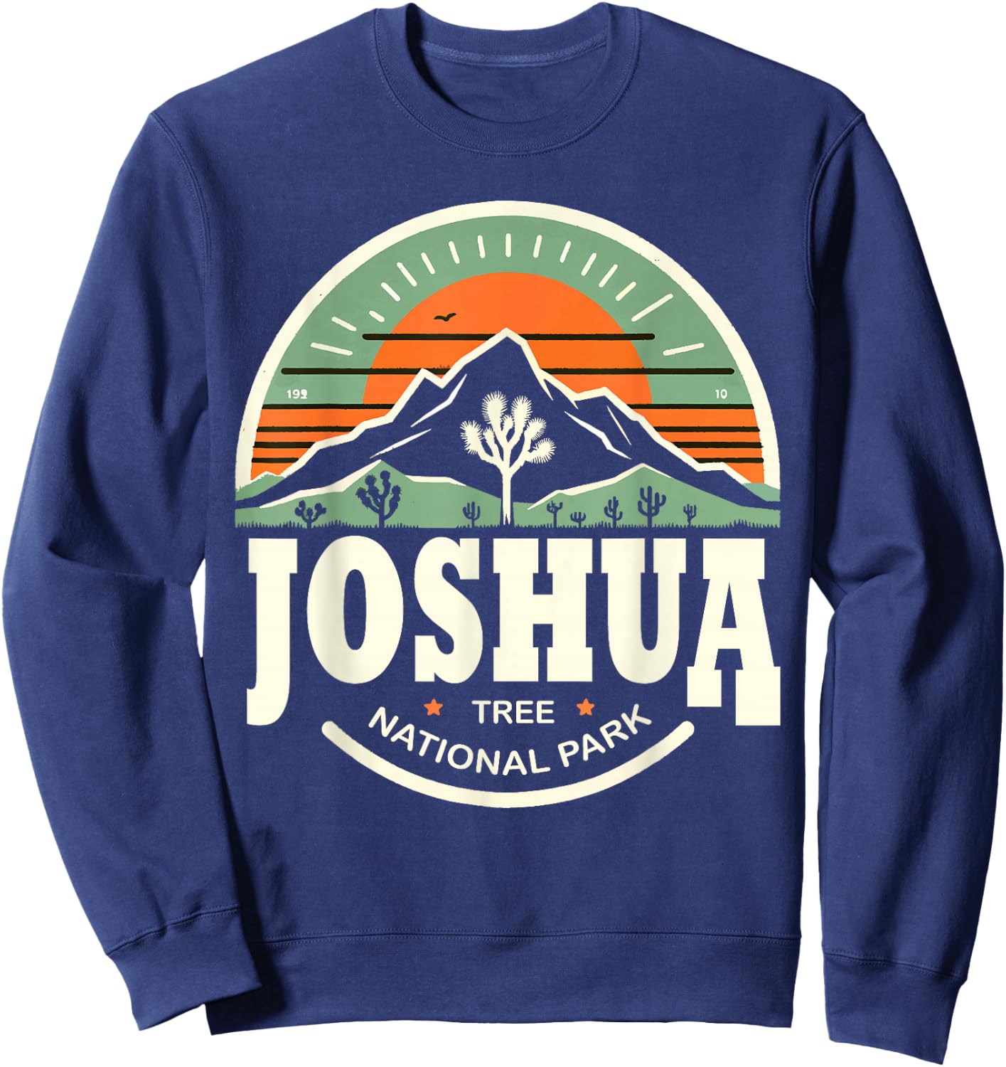Joshua Tree Retro Vintage Hiking Camping California Sweatshirt - Sweatshirt | Navy