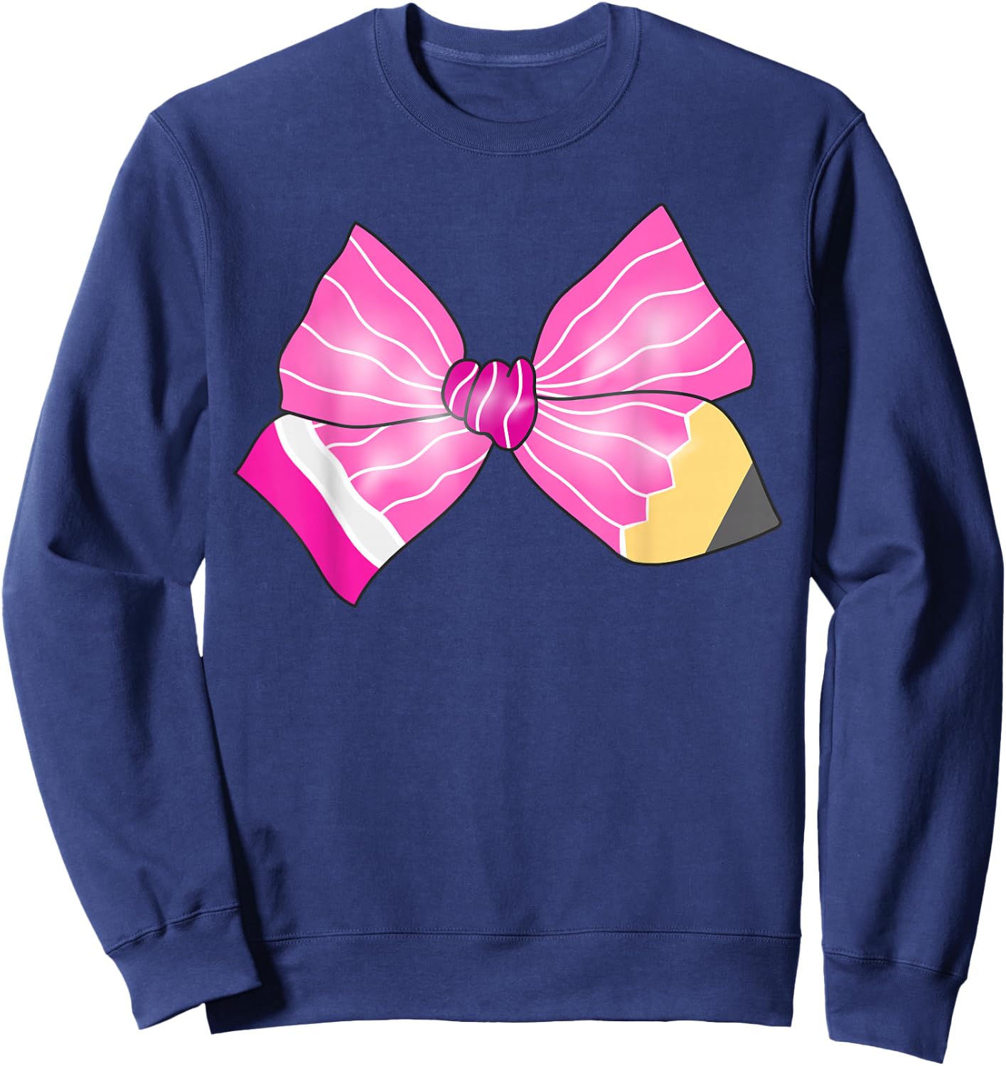 Coquette Bow Teacher Life Shirts Back To School Sweatshirt - Sweatshirt | Navy