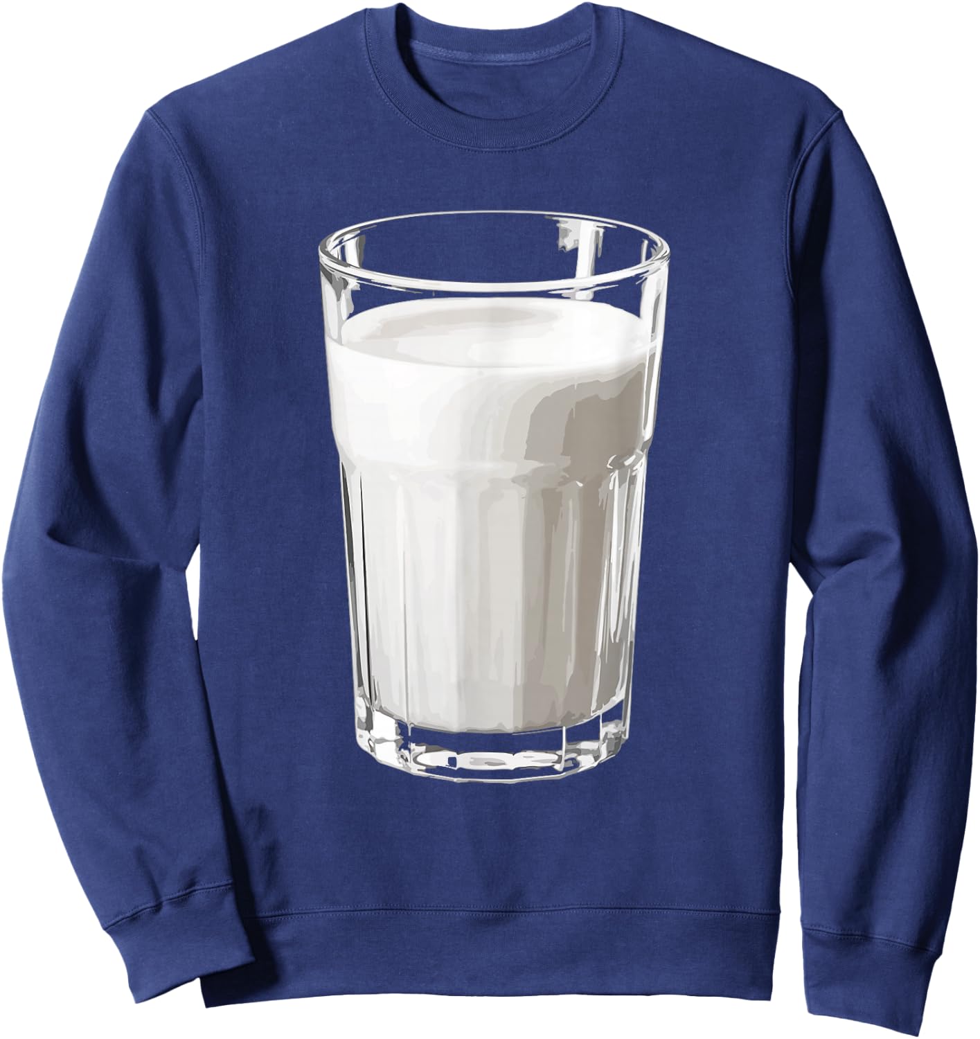 Glass Of Milk Shirt Adult Kids Men Women Glass Milk Costume Sweatshirt - Sweatshirt | Navy