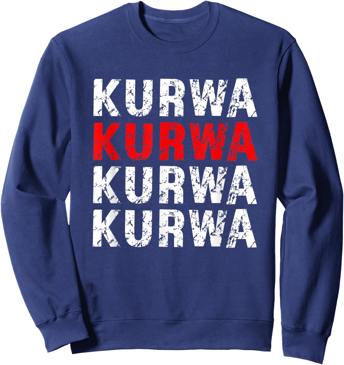 Poland saying Polish Kurwa Polska Sweatshirt - Sweatshirt | Navy