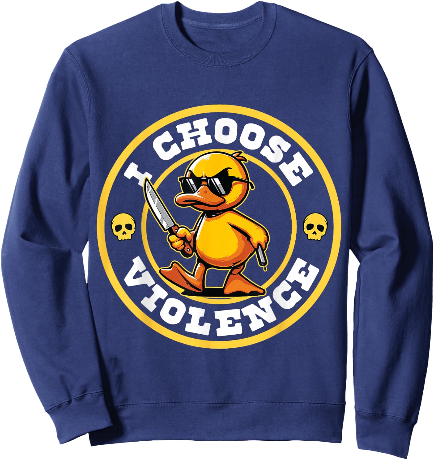 Duck Lover Art Men Women Boys Girls Rubber Duck Funny Ducks Sweatshirt - Sweatshirt | Navy
