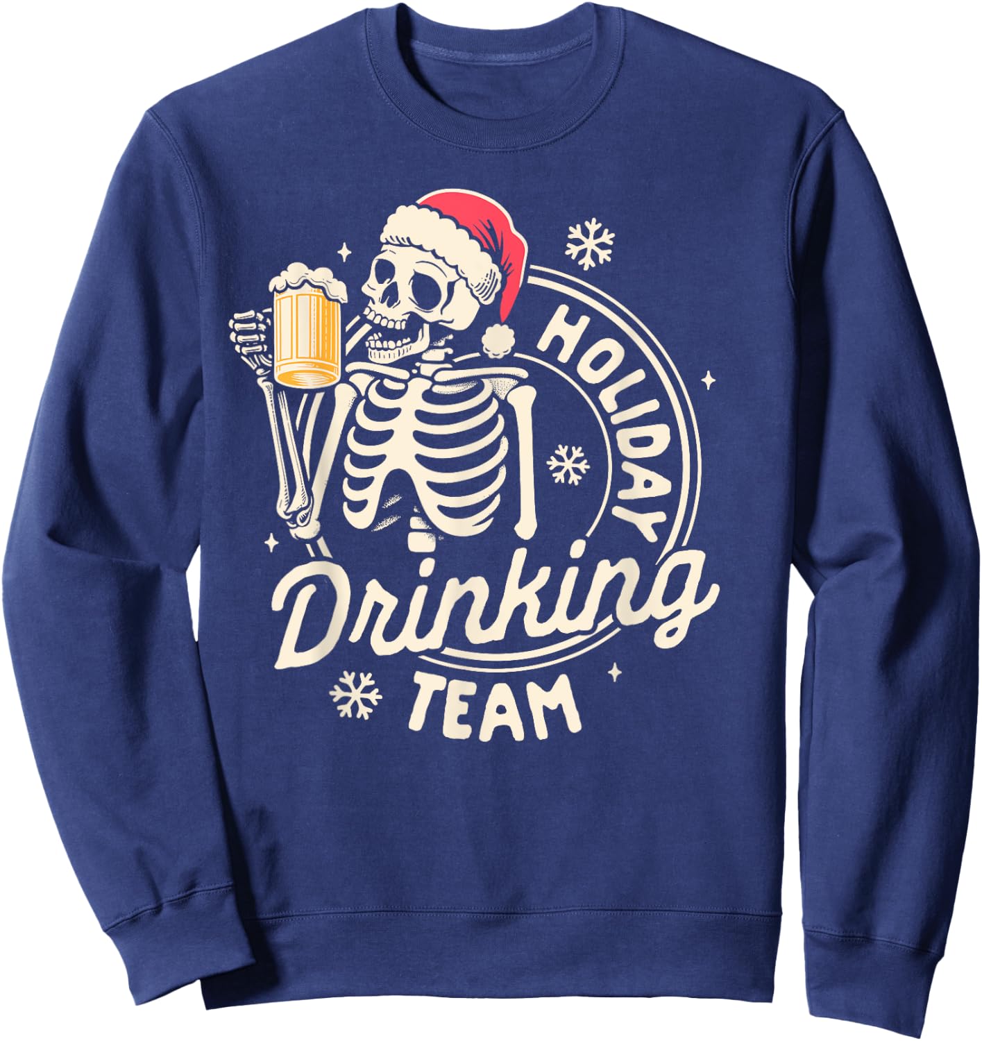 Christmas Xmas Beer Lover Drinking Holiday Drinking Team Sweatshirt - Sweatshirt | Navy