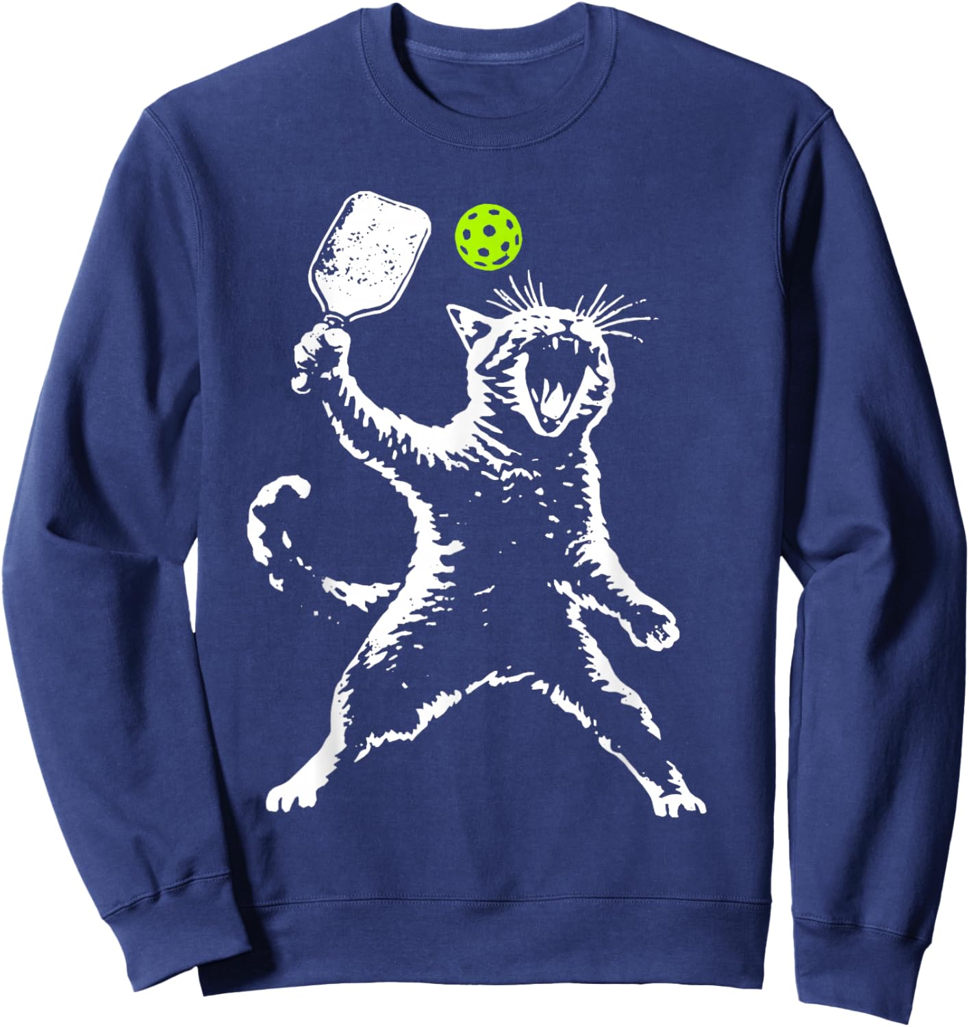 Cat Pickleball Sweatshirt - Sweatshirt | Navy