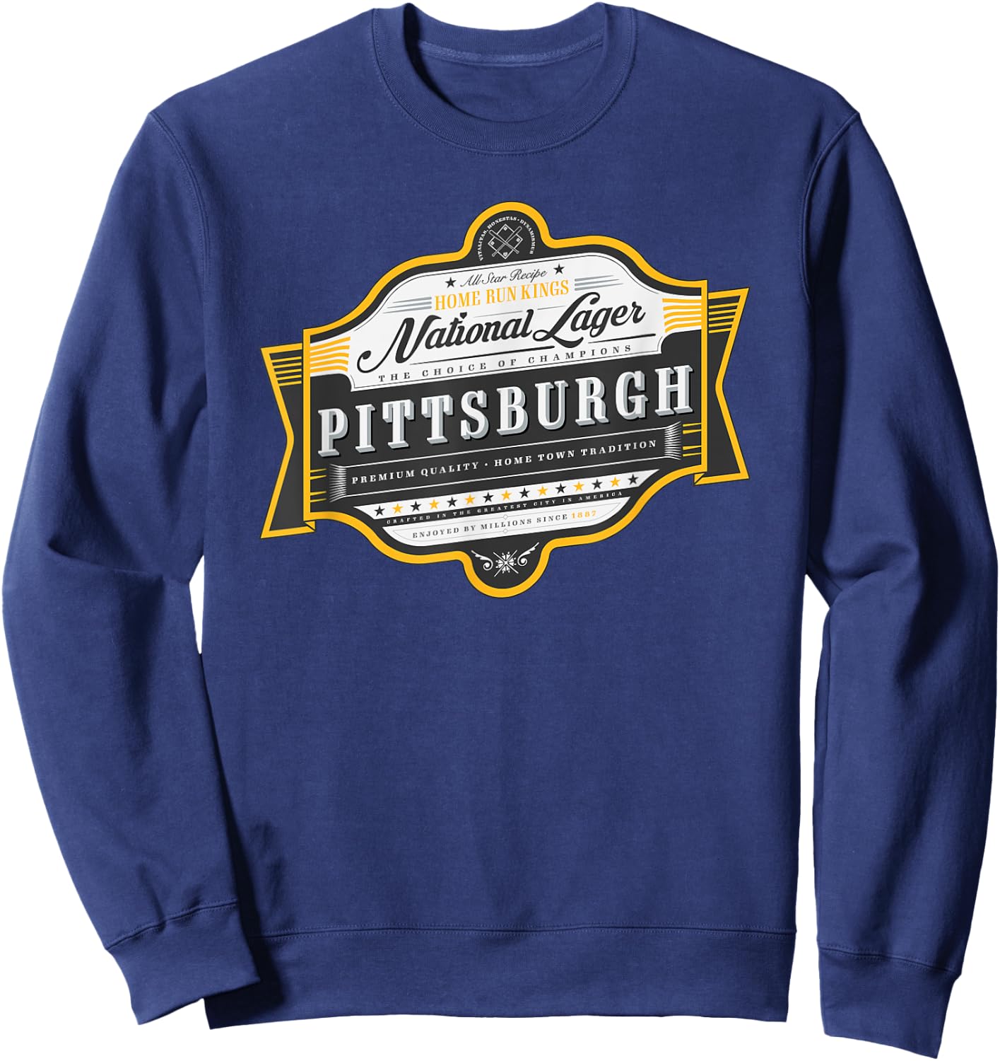 Vintage Beer Label - Pittsburgh Sweatshirt - Sweatshirt | Navy