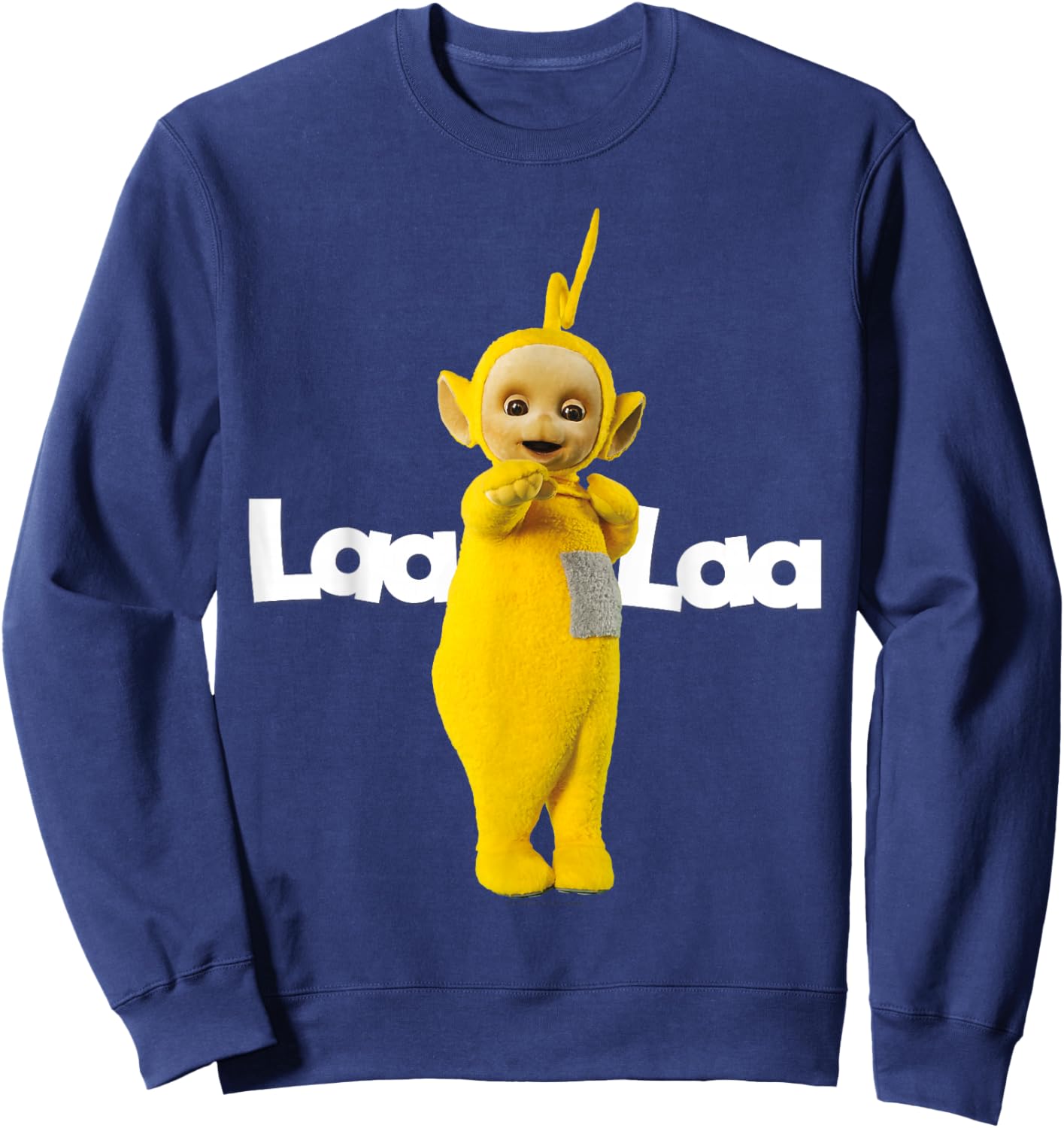 Teletubbies Classic Teletubbies Adult T Shirt Laa Laa, Black, Small US Sweatshirt - Sweatshirt | Navy
