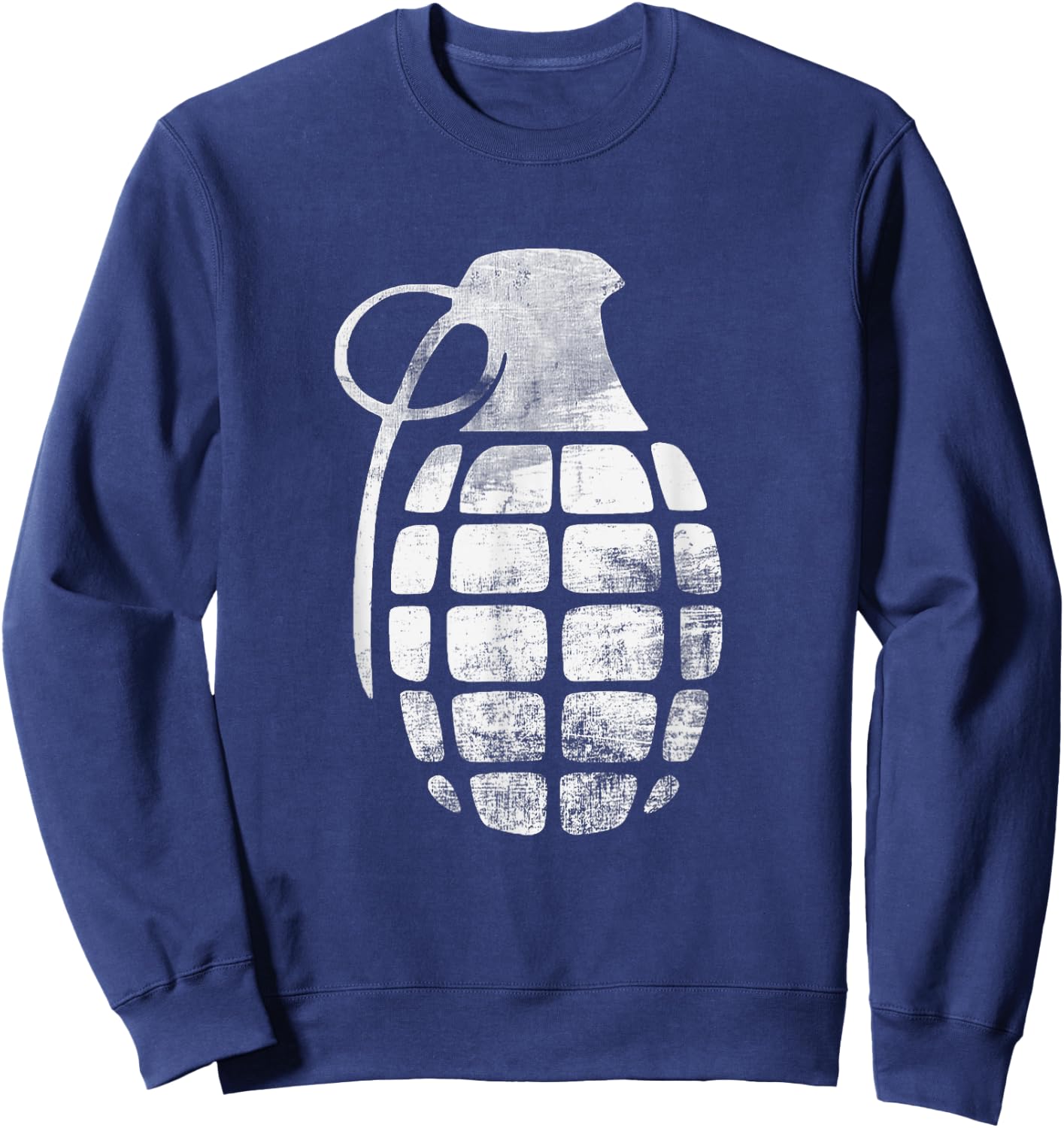 RETRO GRENADE BOMB - army war explosive Sweatshirt - Sweatshirt | Navy