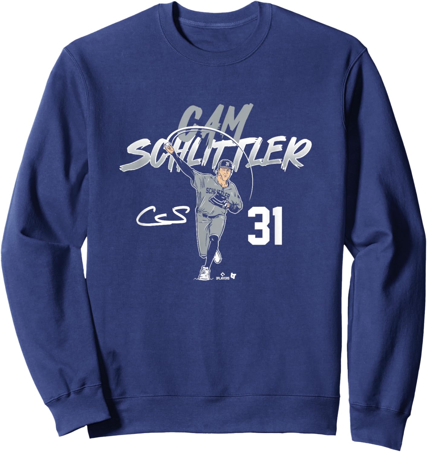 Cam Schlittler - Ace Pose Number - New York Baseball Sweatshirt - Sweatshirt | Navy