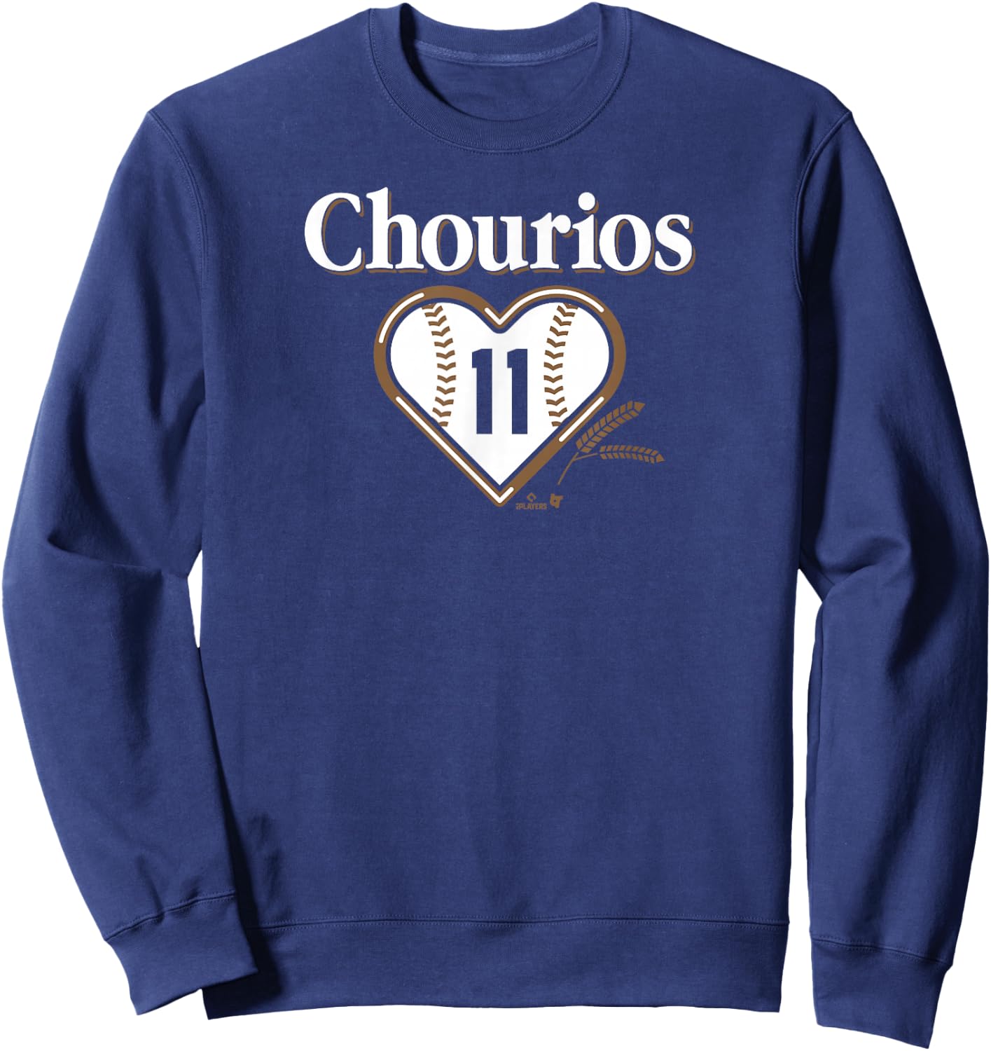 BreakingT - Jackson Chourio Chourios Milwaukee Baseball - Blue, Small, , Short Sleeve, Classic Fit, Polyester, Baseball Fans, Milwaukee Fans Sweatshirt - Sweatshirt | Navy