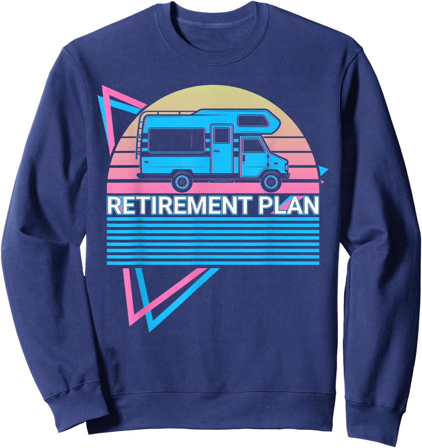 RV Camping RV Camping Truck Camping Retro Sweatshirt - Sweatshirt | Navy