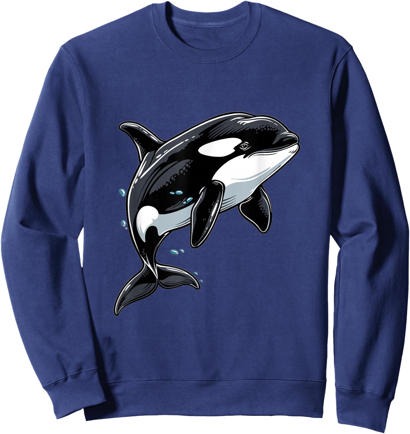 Orca Whale Graphic Sweatshirt - Sweatshirt | Navy