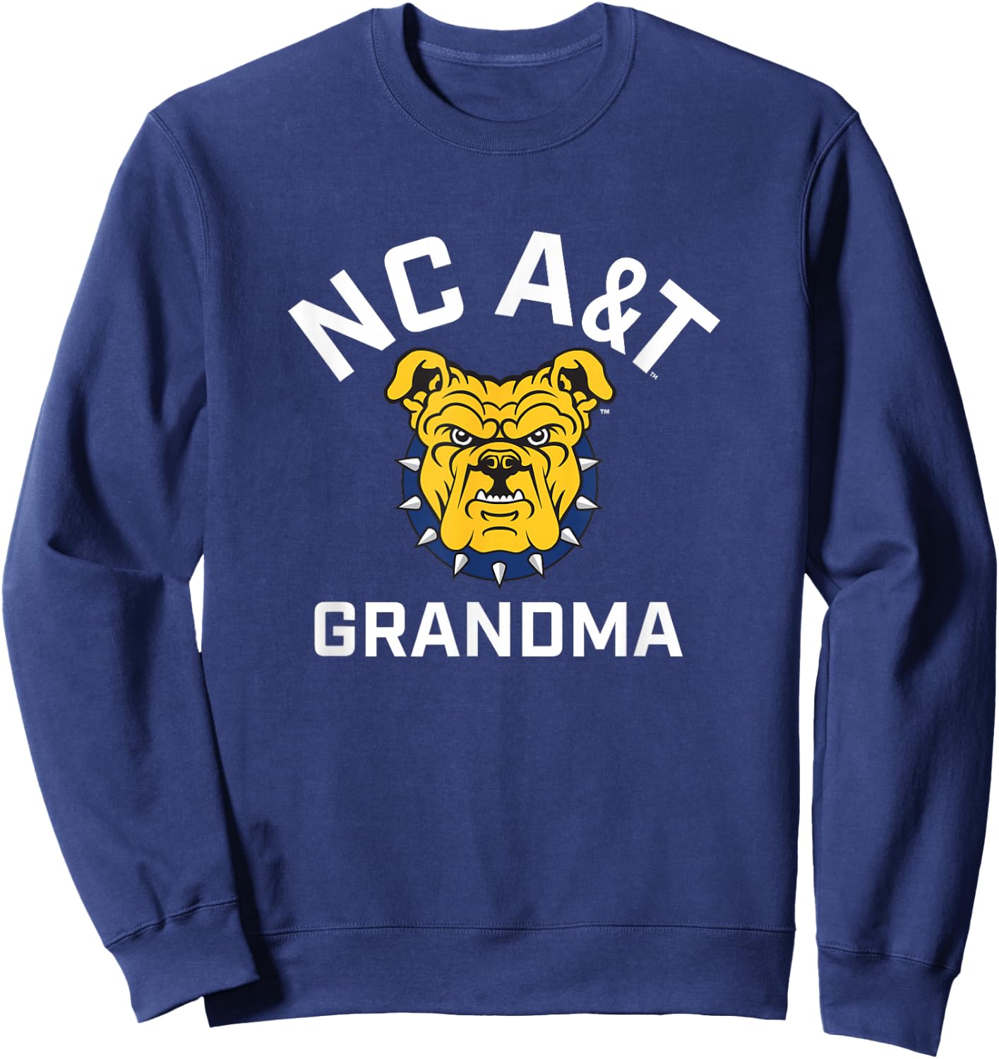 North Carolina A&T State University Aggies Arched Grandma Sweatshirt - Sweatshirt | Navy