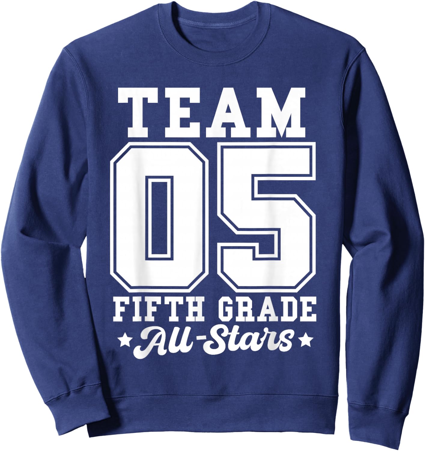 Team 5th Grade All-Stars Back To School Sports Jersey Sweatshirt - Sweatshirt | Navy