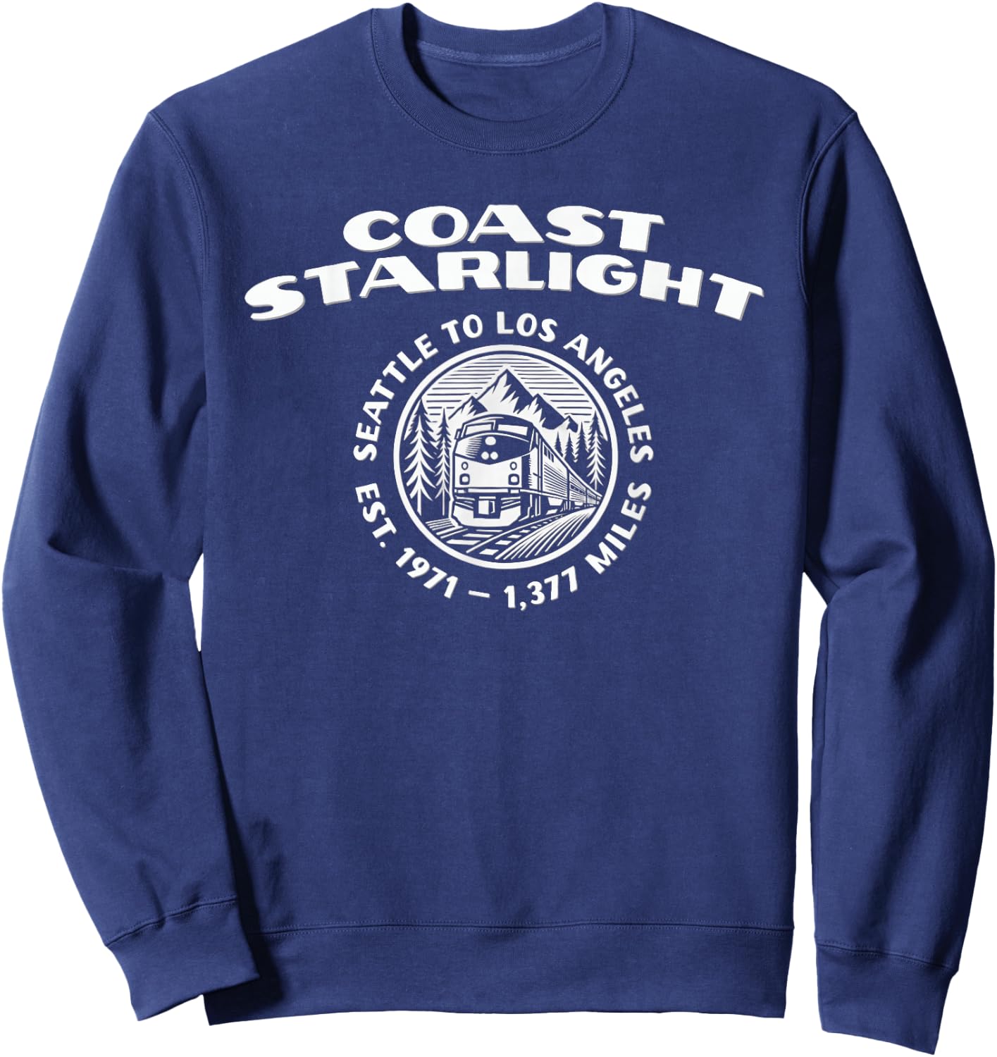 Coast Starlight Rail Train Sweatshirt - Sweatshirt | Navy