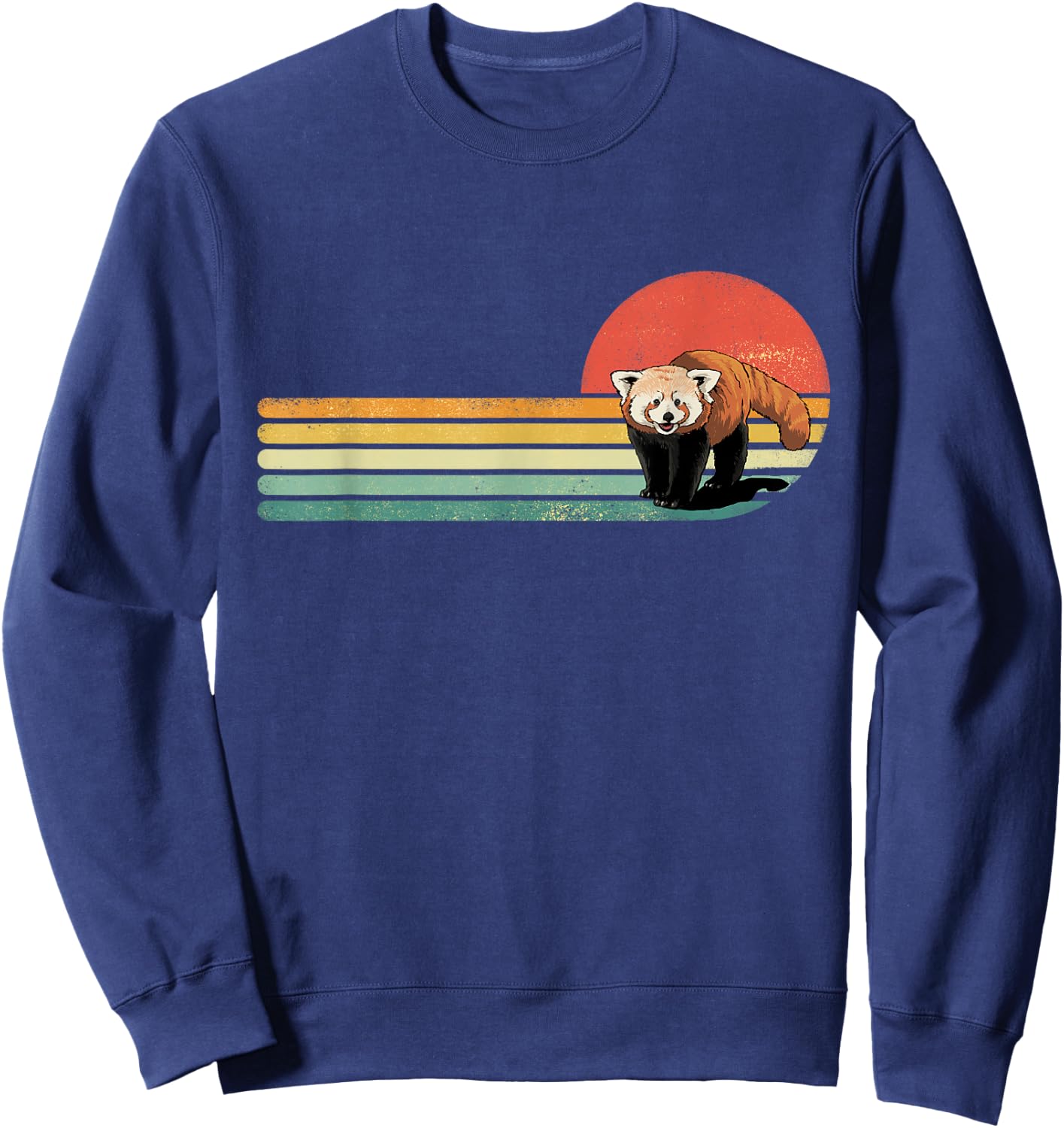 Red Panda Retro Red Panda Zoo Animal Red Panda Lover Sweatshirt - Sweatshirt | Navy