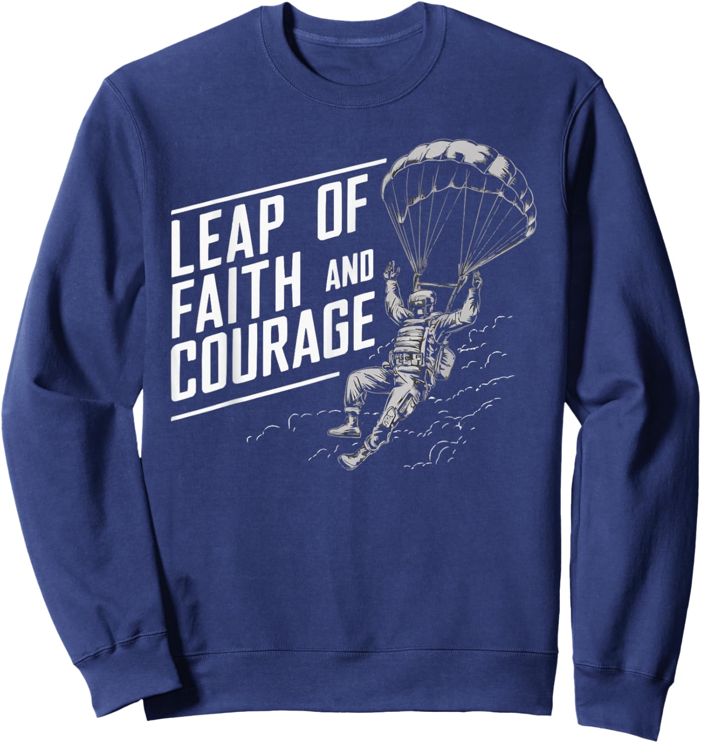 Airborne Paratrooper Military Soldier Parachute Sweatshirt - Sweatshirt | Navy