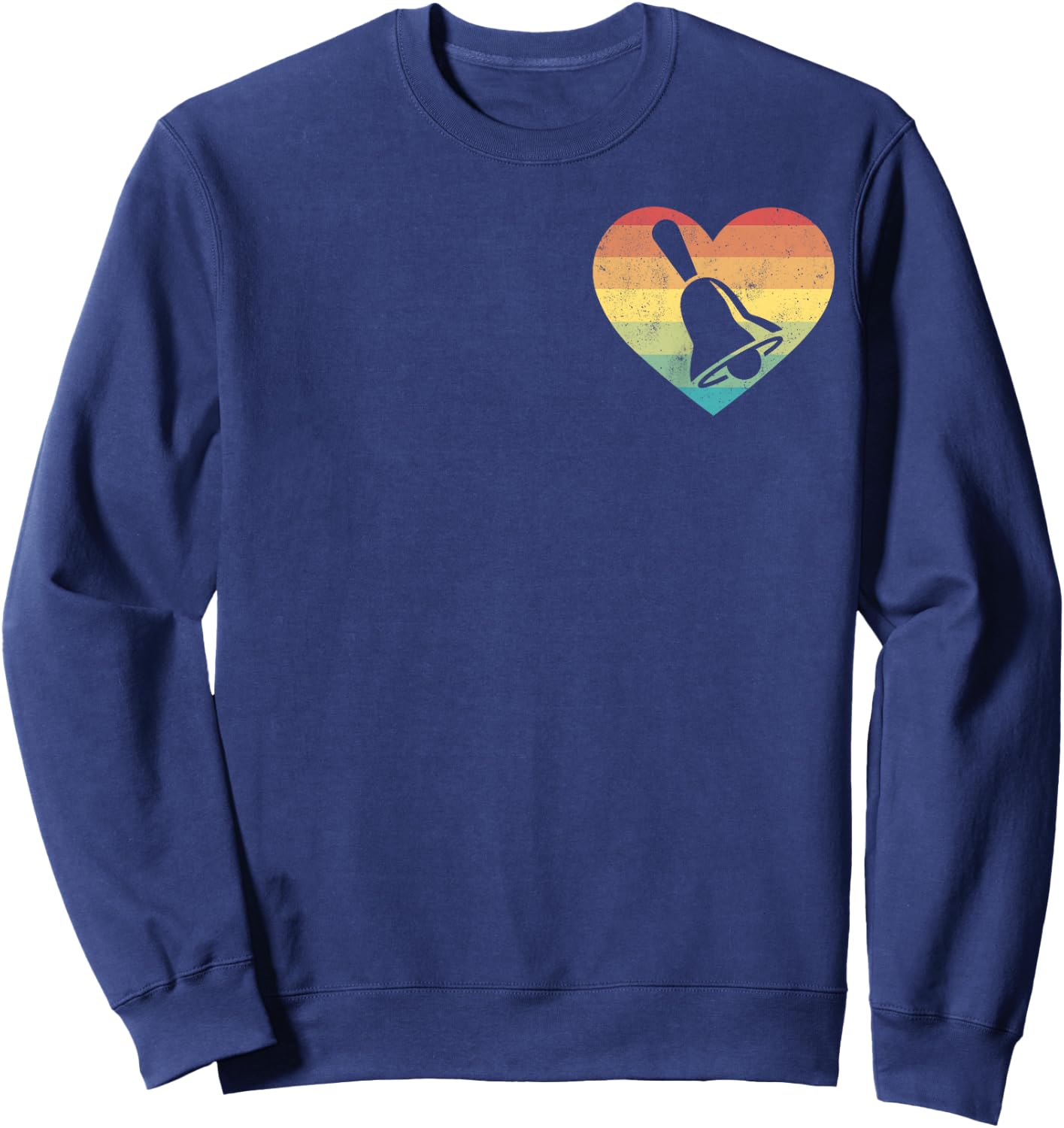 Funny Handbell Love Music Instrument Bell Choir Sweatshirt - Sweatshirt | Navy