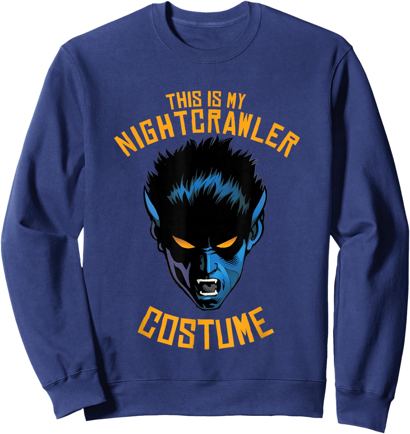 Marvel X-Men Halloween This is My Nightcrawler Costume Sweatshirt - Sweatshirt | Navy