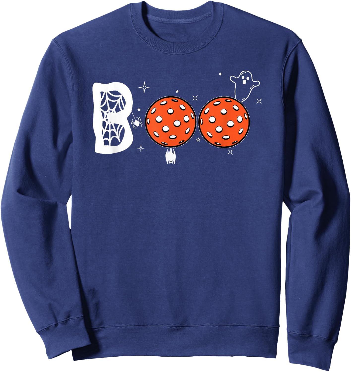 Costume Funny Halloween Pickleball Zero Zero Boo Halloween T Sweatshirt - Sweatshirt | Navy