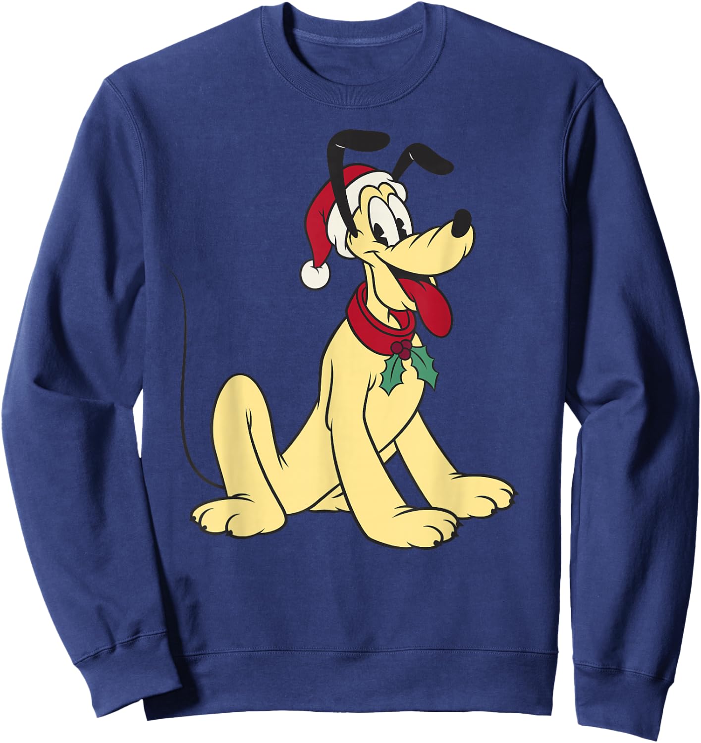 Disney Mickey & Friends Christmas Pluto Classic Portrait Sweatshirt - Sweatshirt | Navy