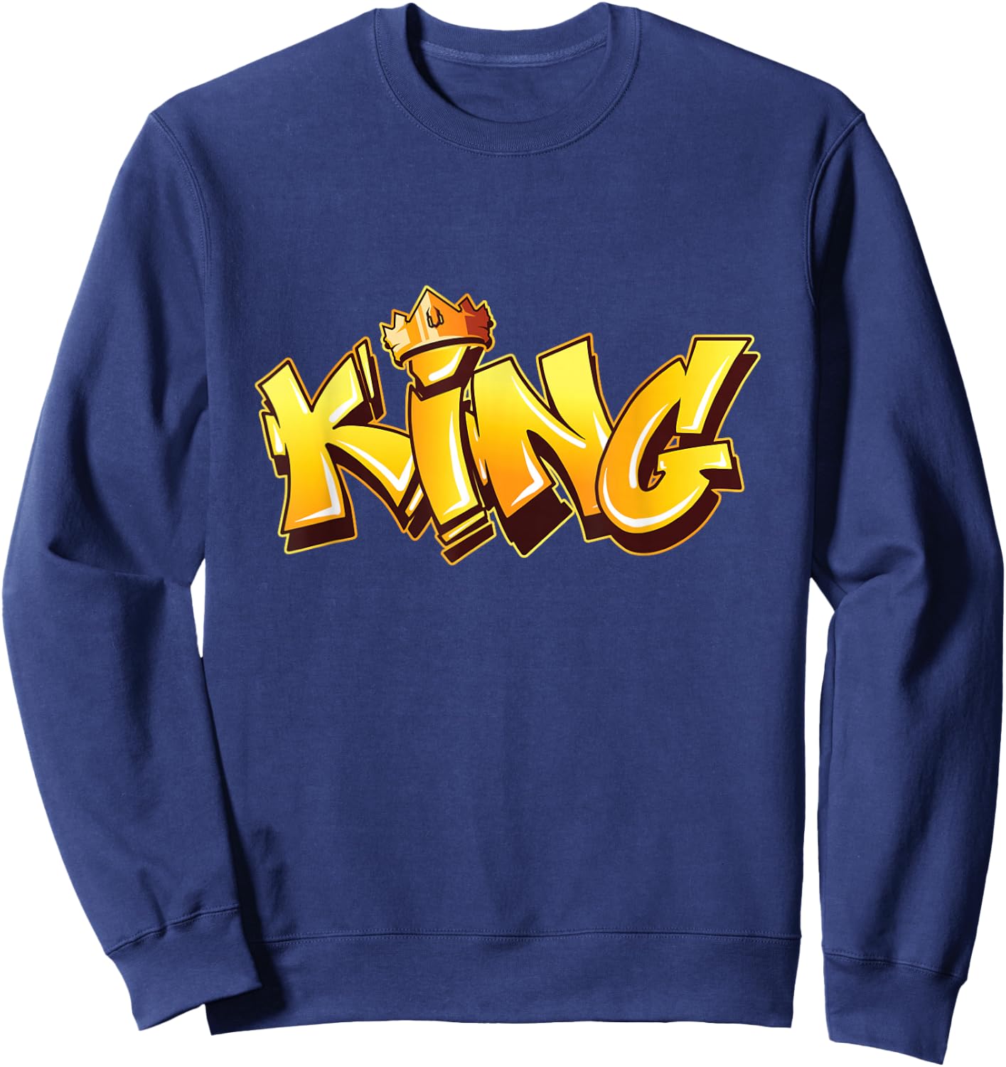 King Graffiti Art Street Art Urban Style Spray Paint Hip Hop Sweatshirt - Sweatshirt | Navy