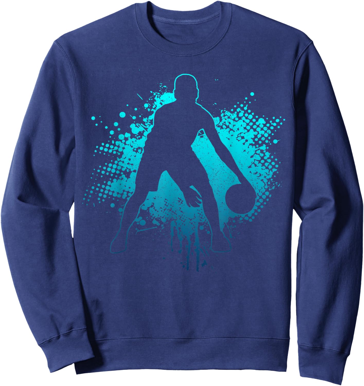 Basketball Vintage Bball Player Coach Sports Baller Sweatshirt - Sweatshirt | Navy