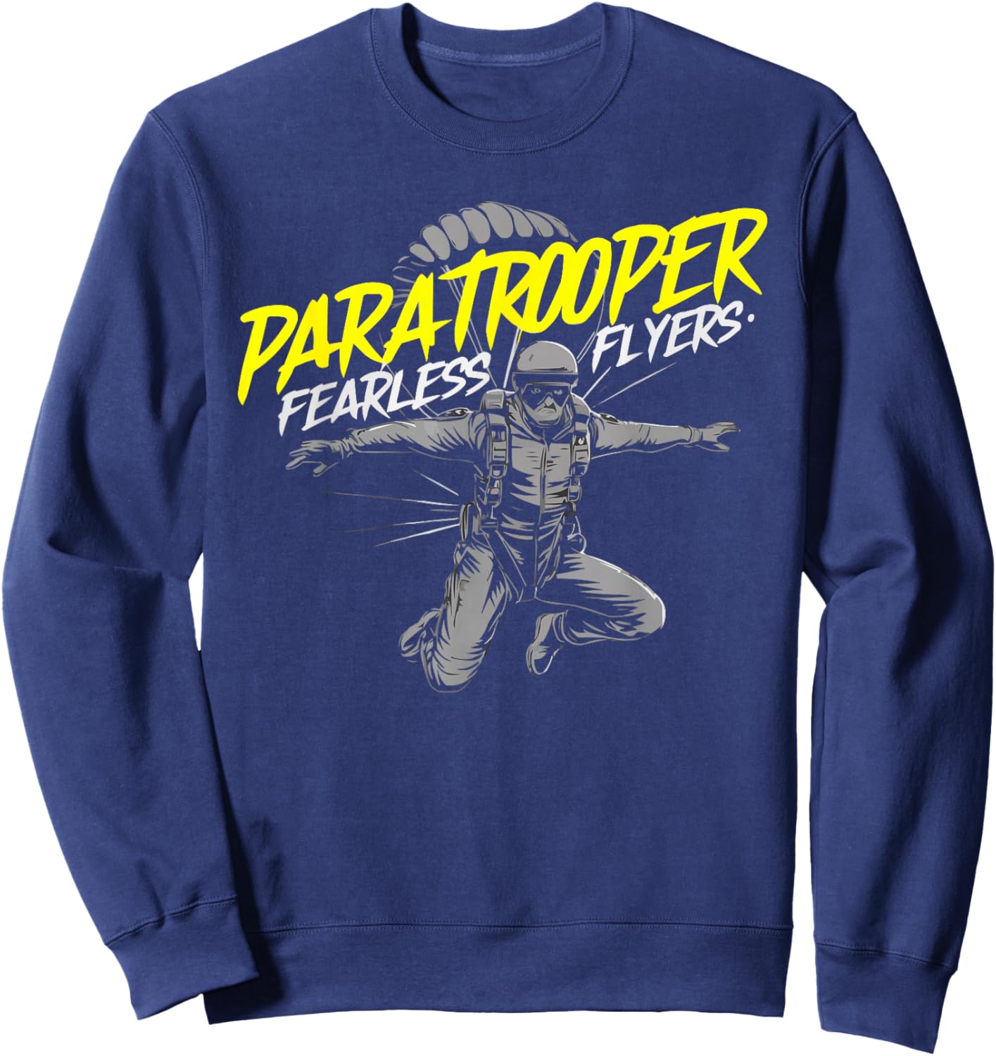 Airborne Paratrooper Military Soldier Parachute Sweatshirt - Sweatshirt | Navy
