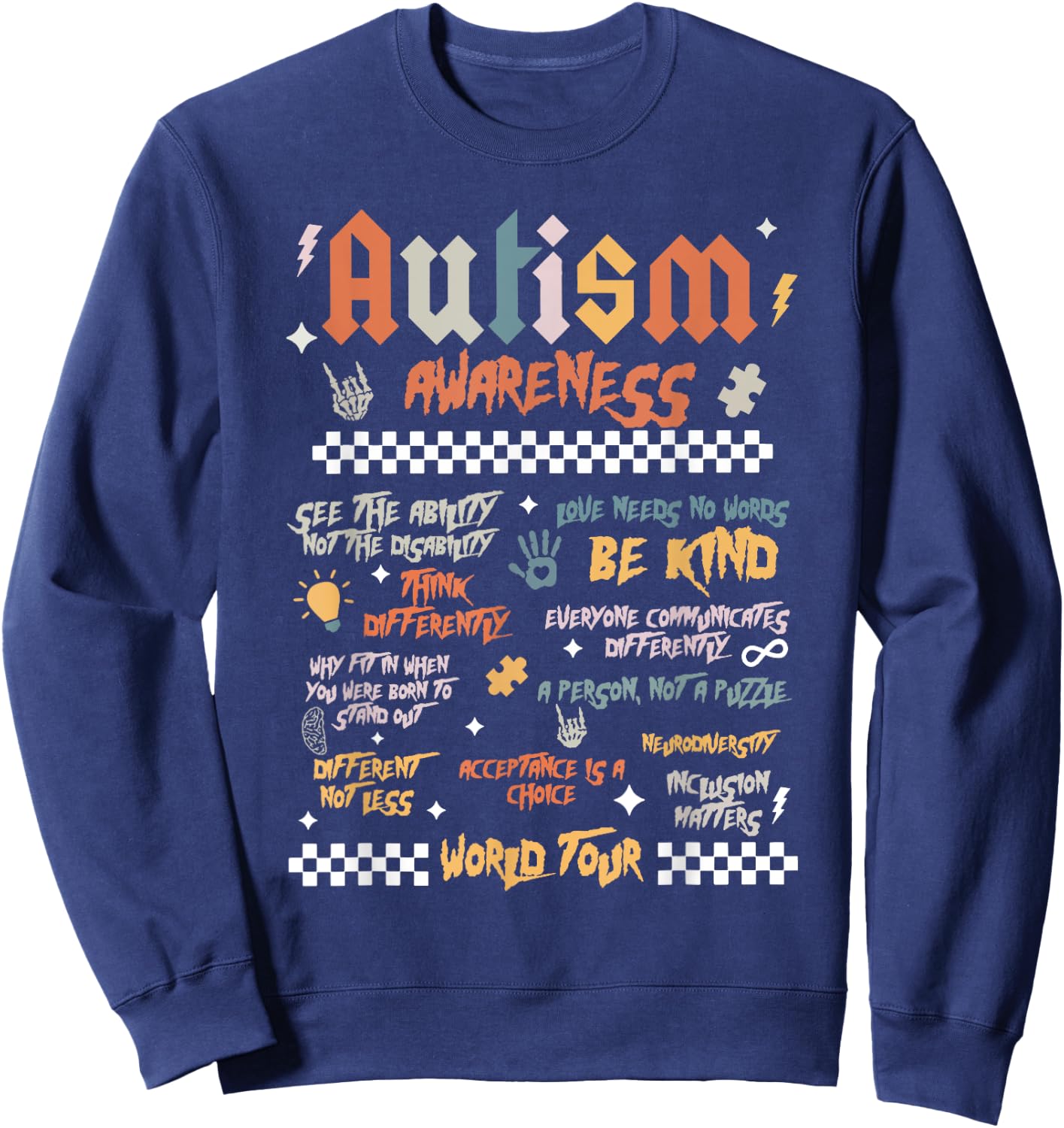 Autism World Tour Sweatshirt - Sweatshirt | Navy