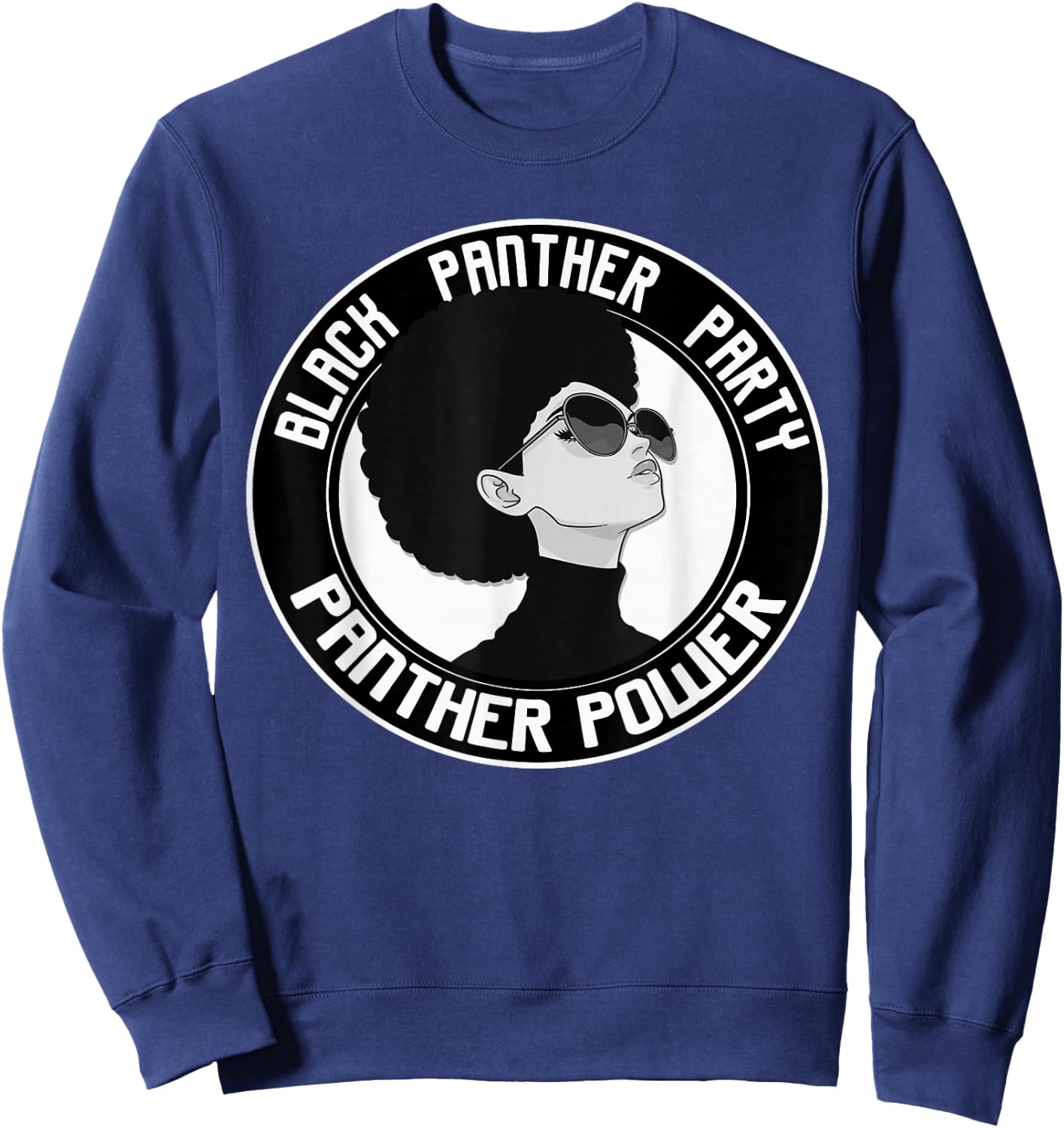 Black Power Panther Party 1966 Natural Hair Afro Melanin Sweatshirt - Sweatshirt | Navy