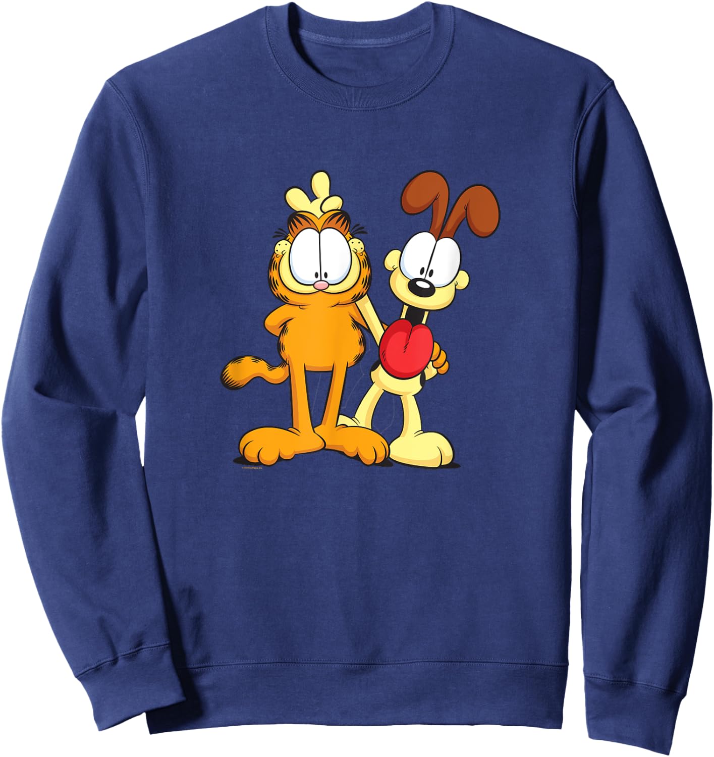 Garfield Classic Odie Smiling Happy Photo Pose Bunny Ears Sweatshirt - Sweatshirt | Navy