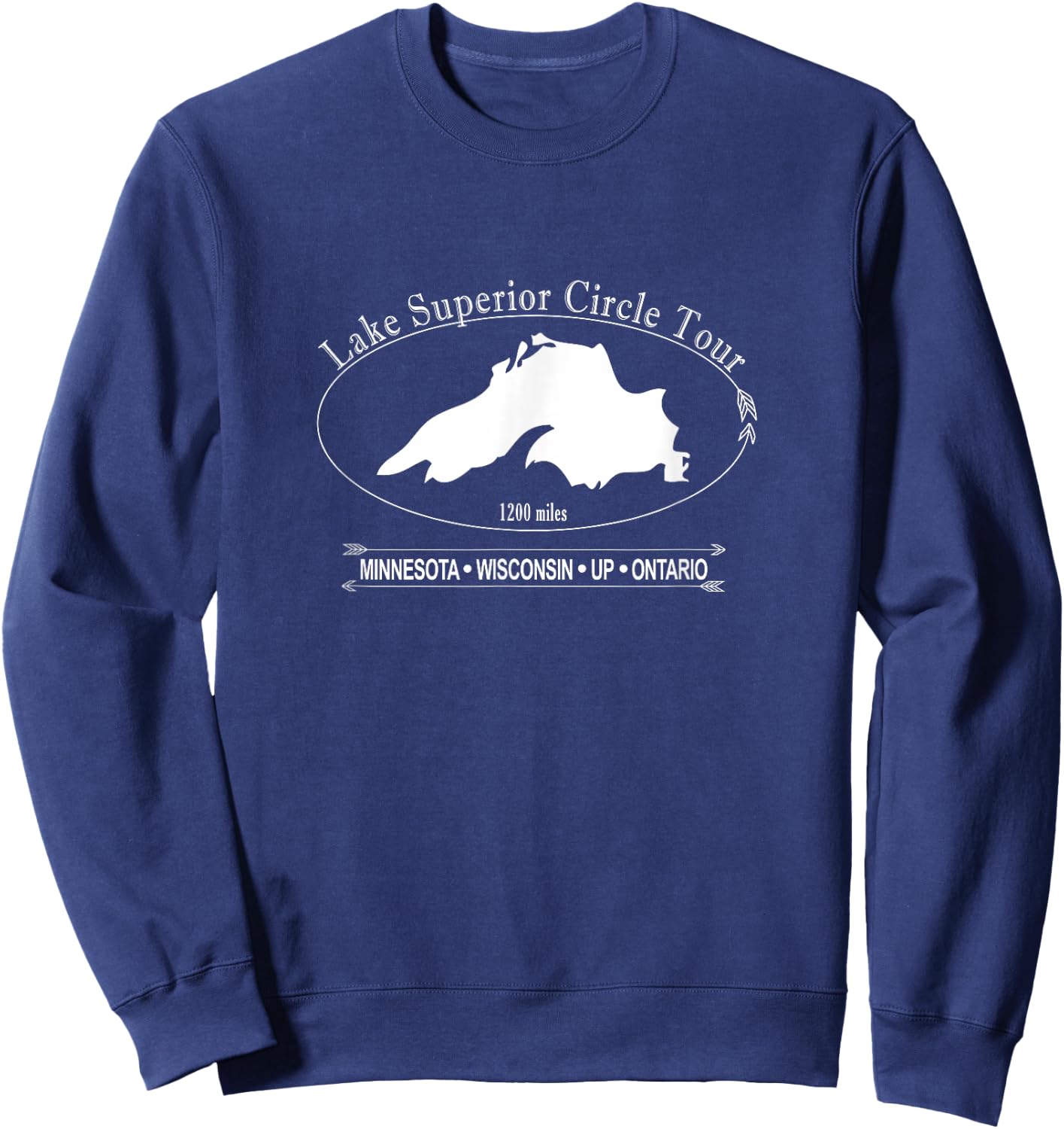 Lake Superior Circle Tour: Minnesota, Wisconsin, UP, Ontario Sweatshirt - Sweatshirt | Navy